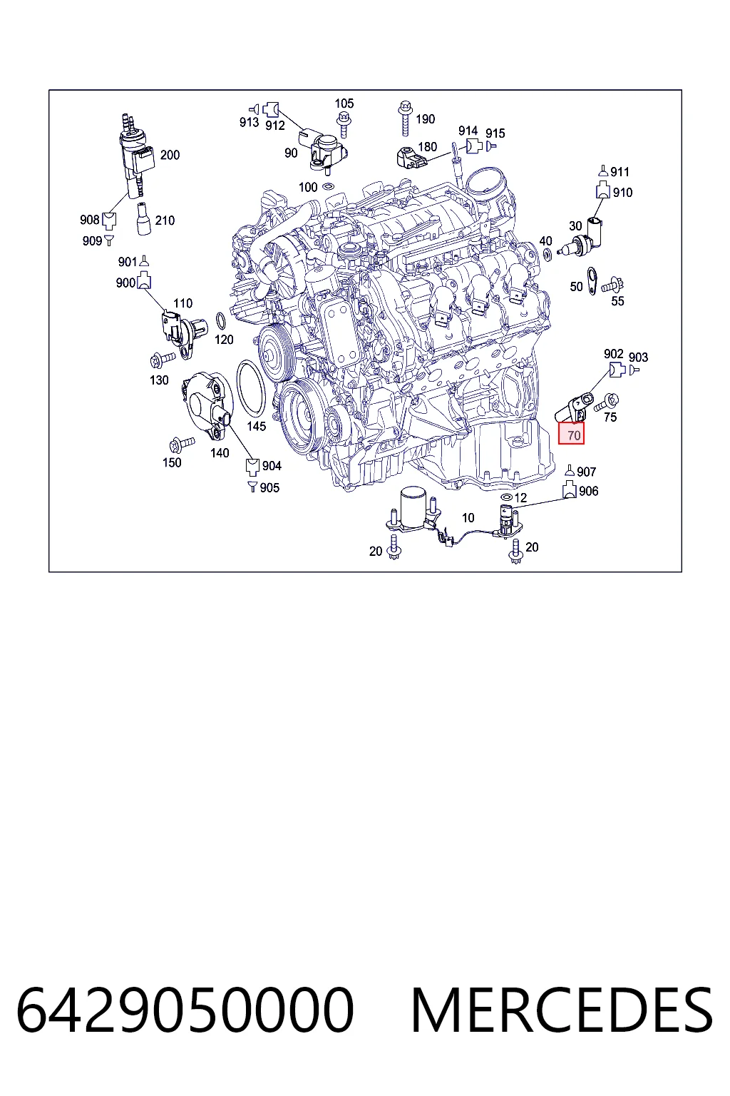 6429050000 Mercedes Czujnik położenia wału korbowego