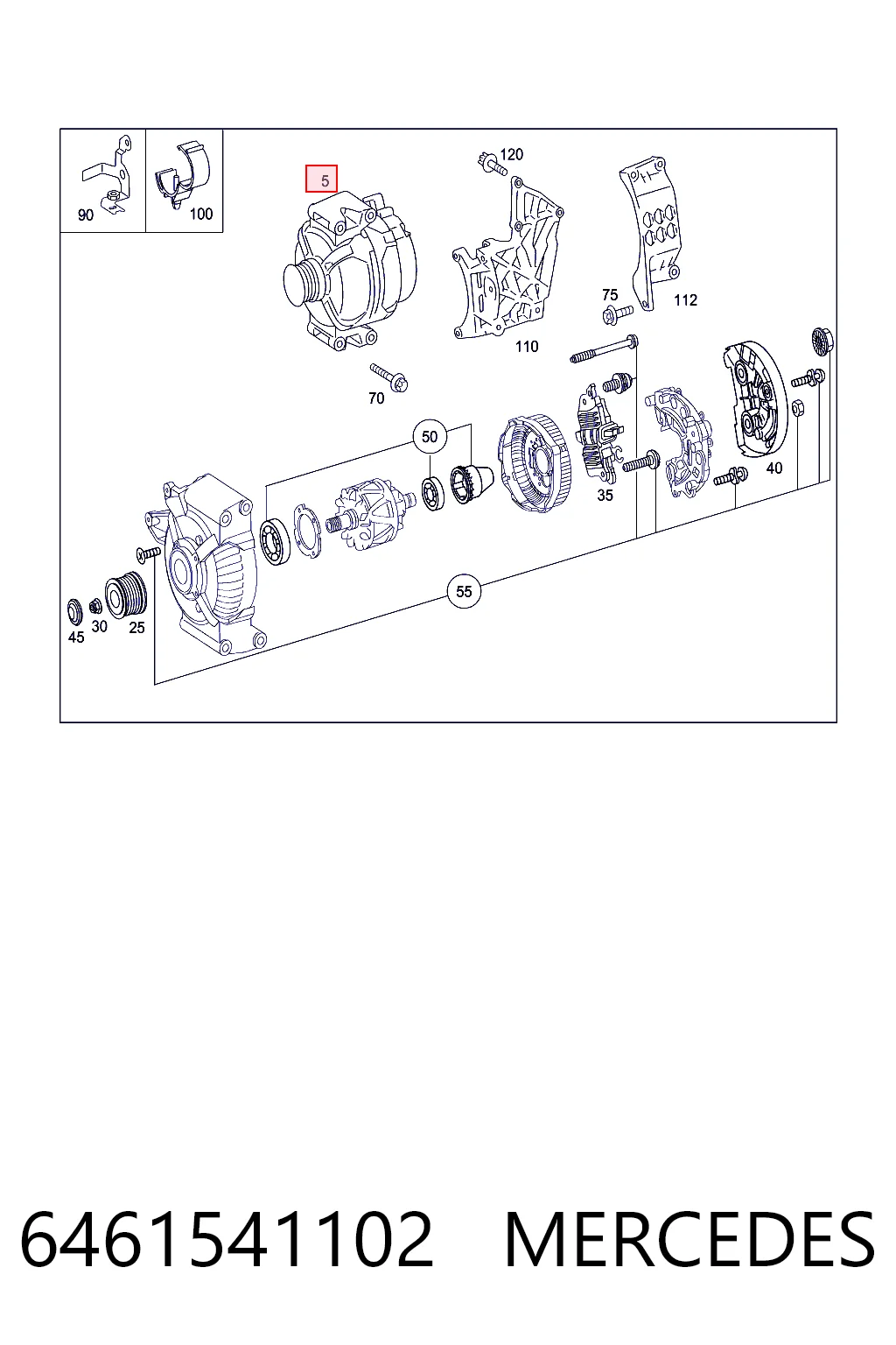 6461541102 Mercedes Alternator