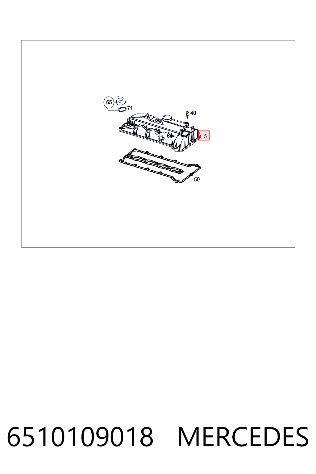 6510109018 Mercedes Pokrywa zaworowa