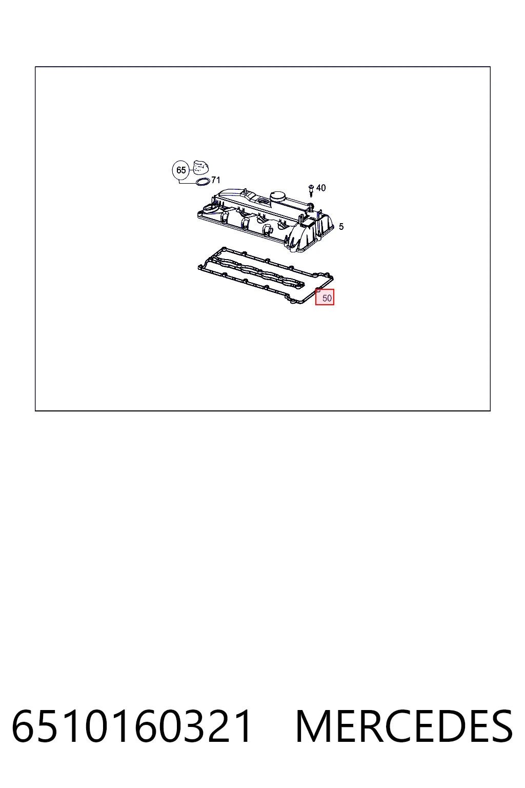 6510160321 Mercedes Uszczelka pokrywy zaworowej silnika