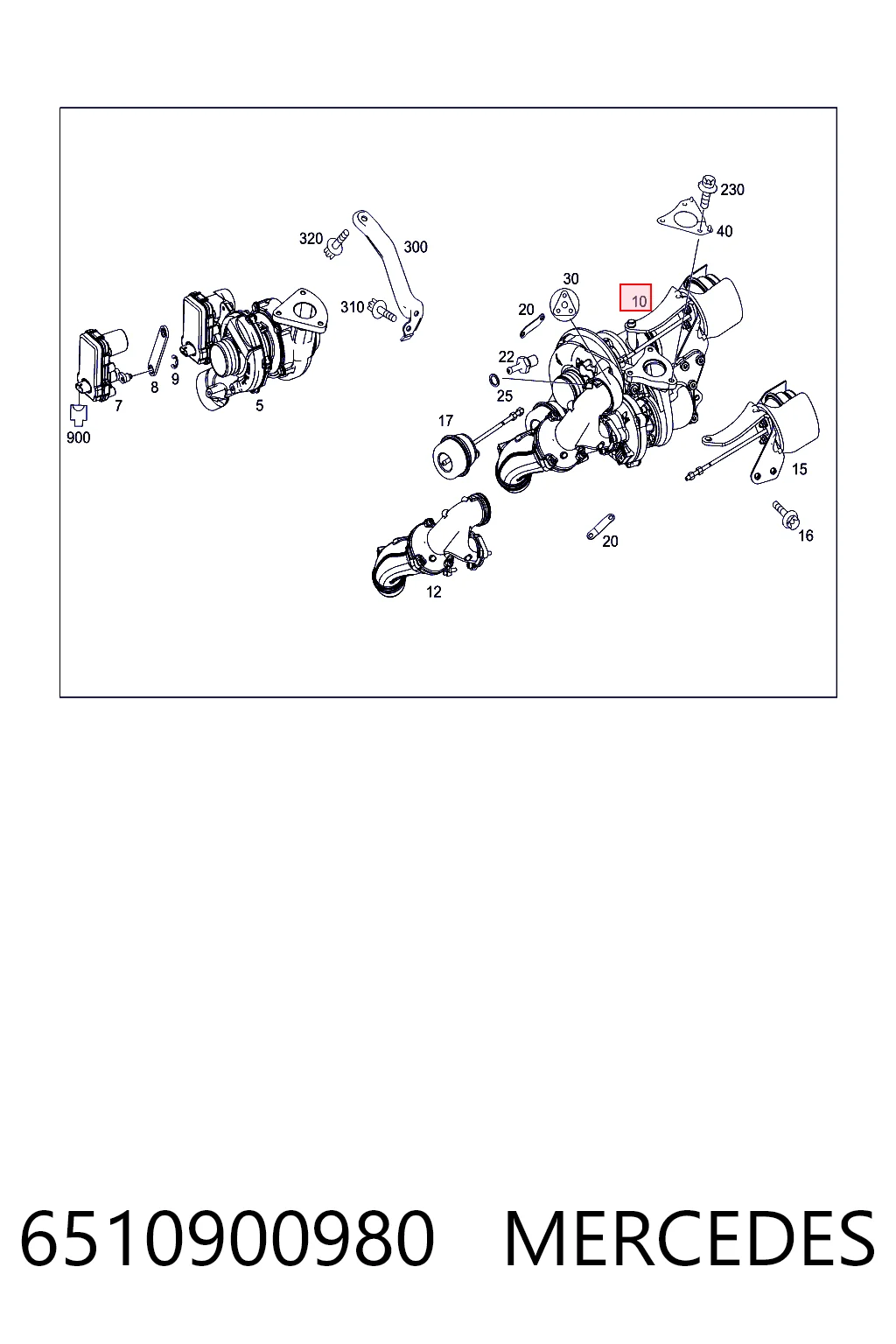 6510900980 Mercedes Turbina