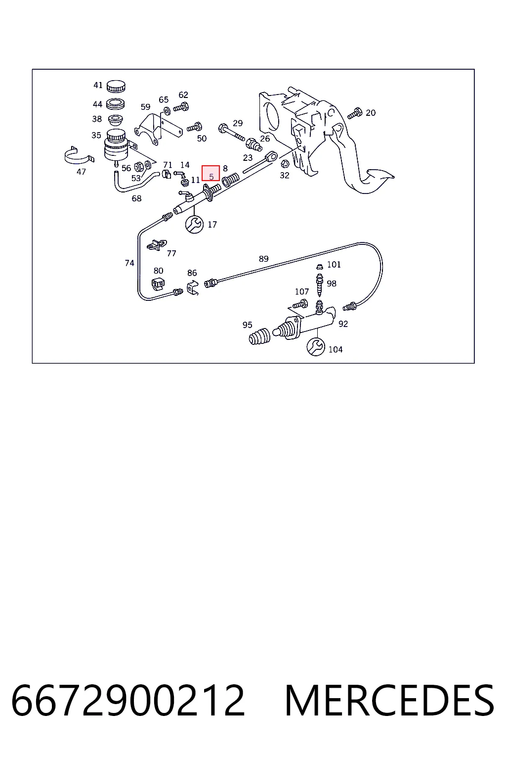 6672900212 Mercedes Cylinder sprzęgła główny
