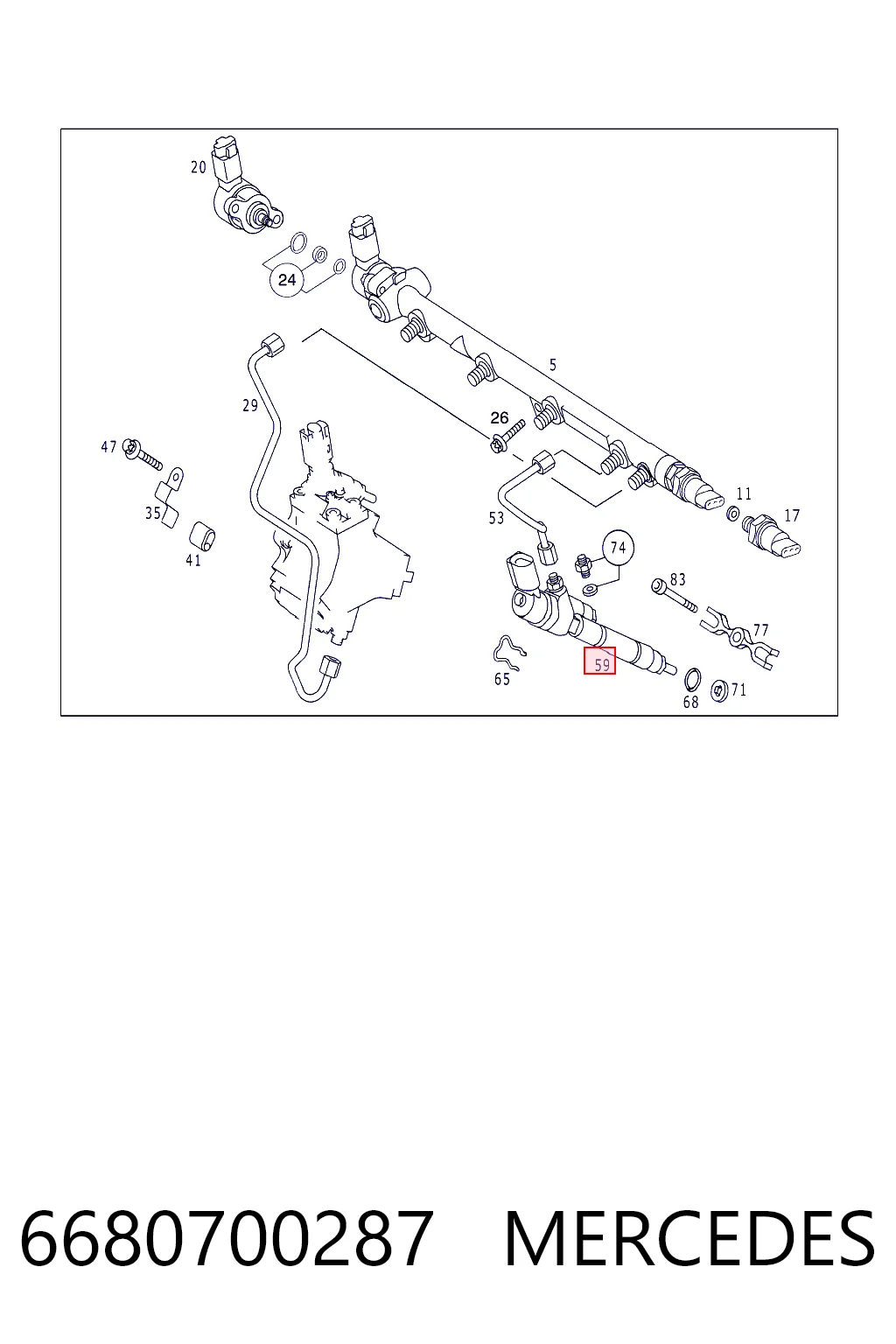 6680700287 Mercedes Wtryskiwacz paliwa