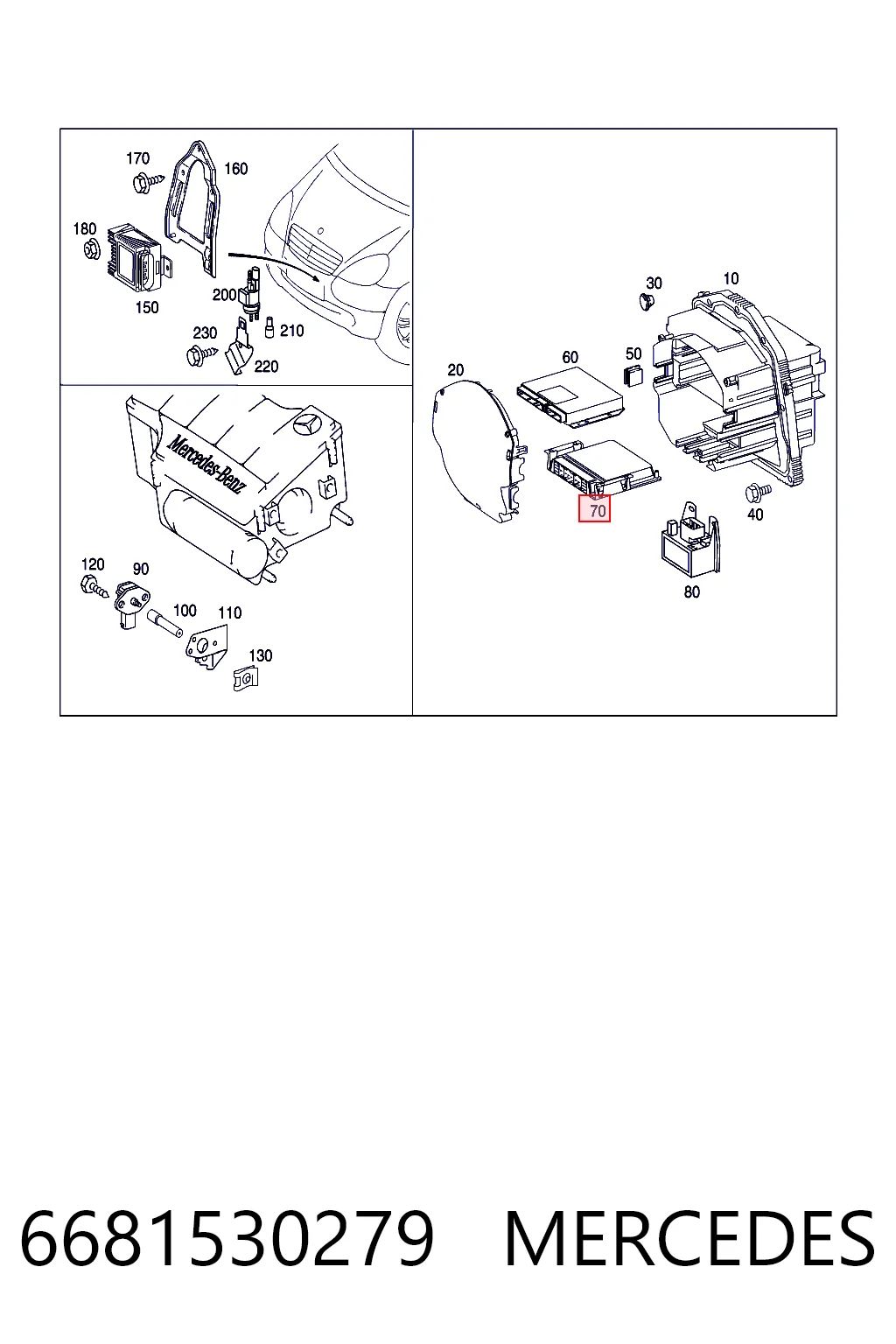 Sterownik silnika do Mercedes A  W168