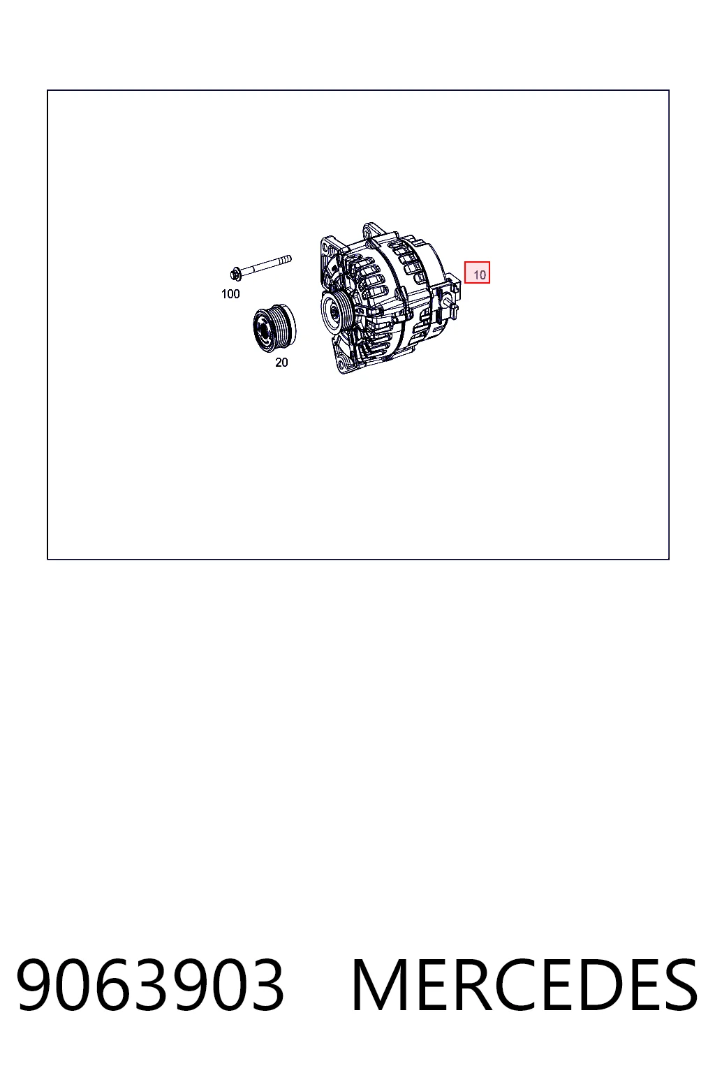 9063903 Mercedes Alternator