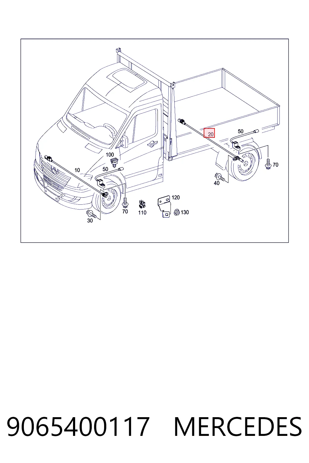 9065400117 Mercedes Czujnik ABS tylny lewy