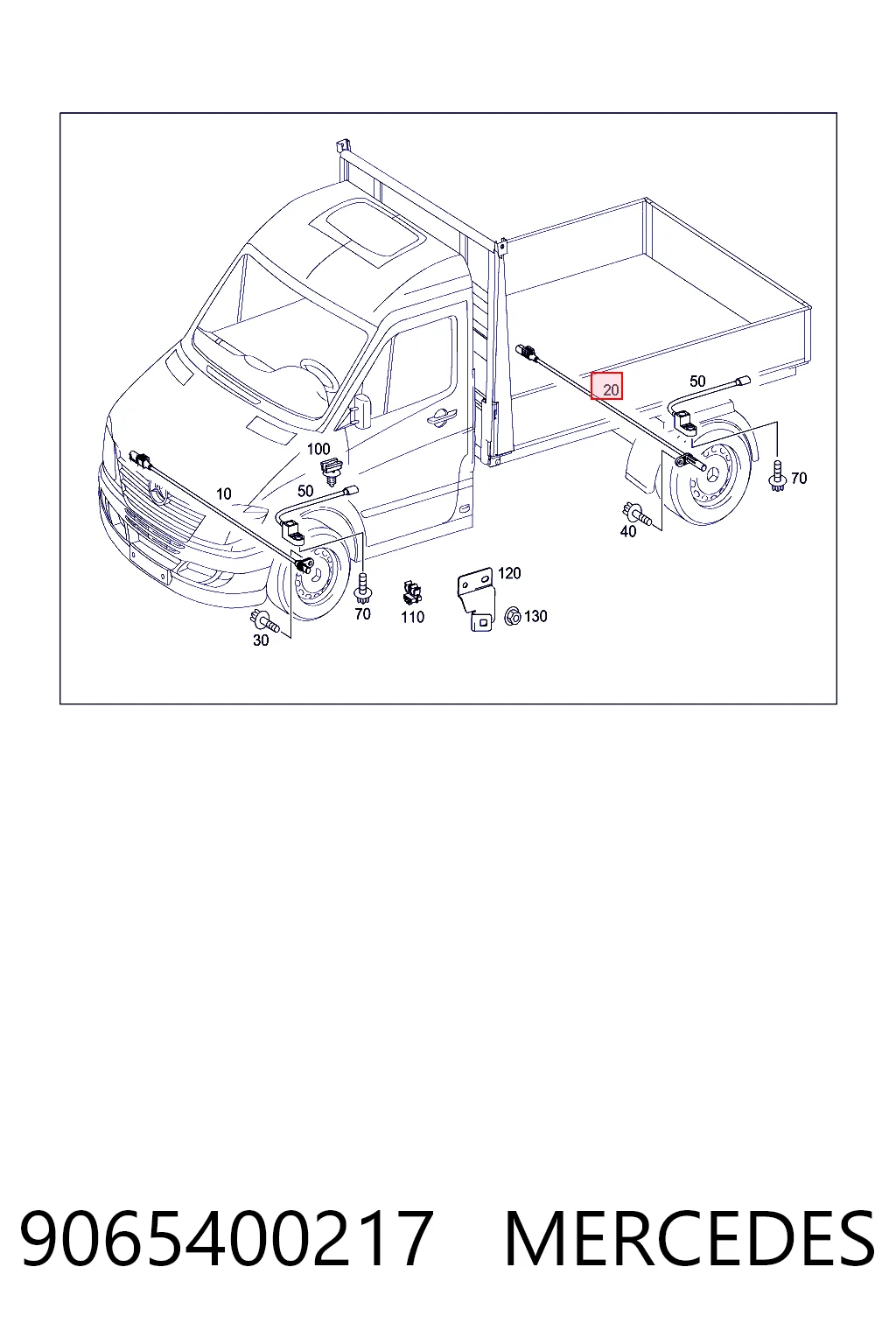 9065400217 Mercedes Czujnik ABS tylny prawy