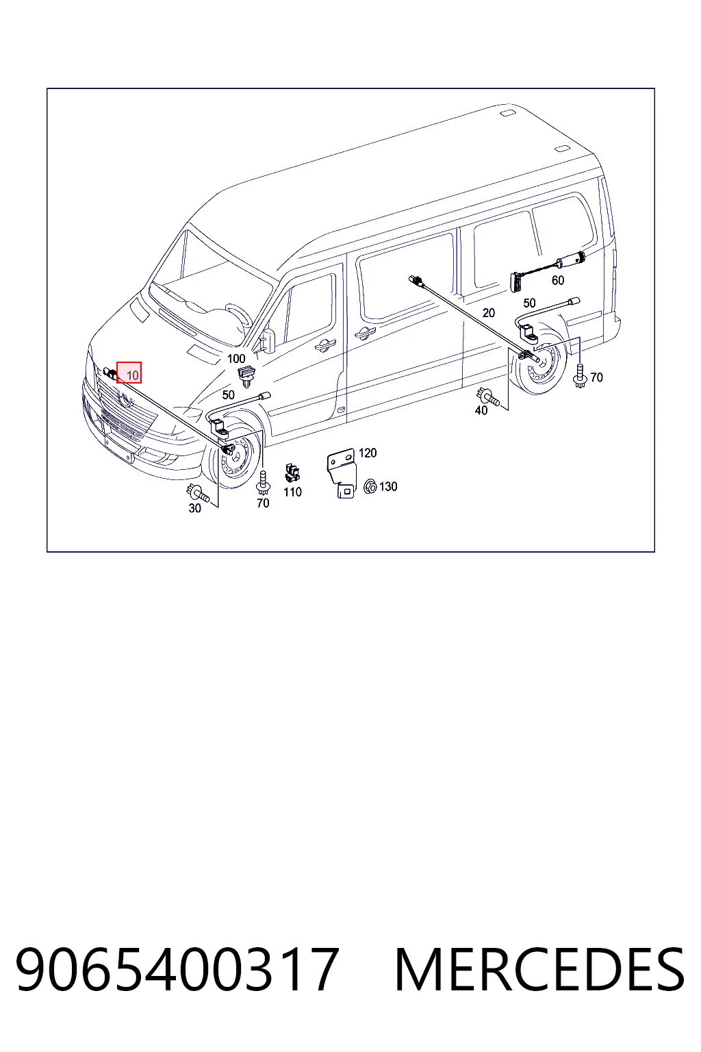 9065400317 Mercedes Czujnik ABS przedni