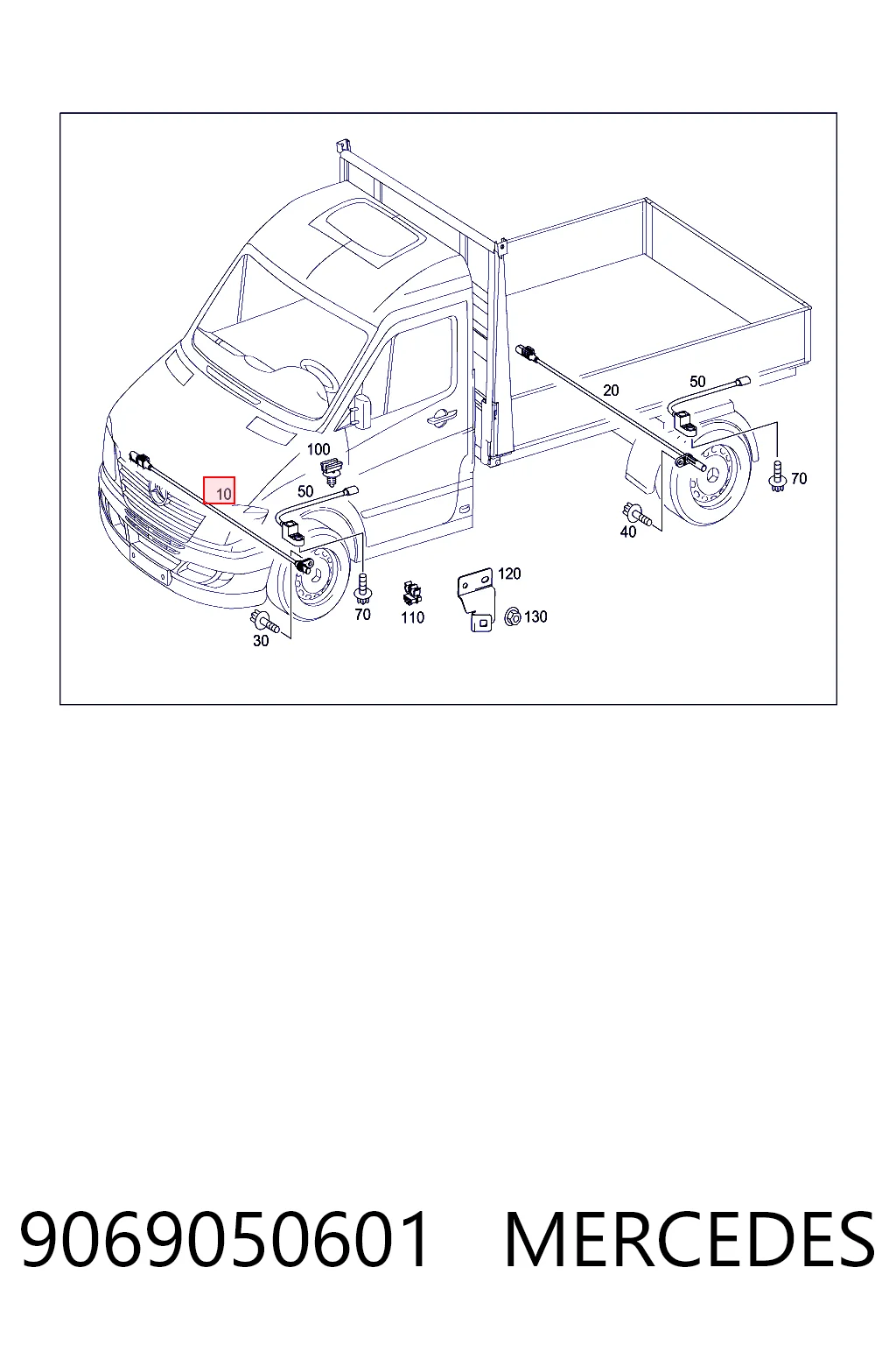 9069050601 Mercedes Czujnik ABS przedni
