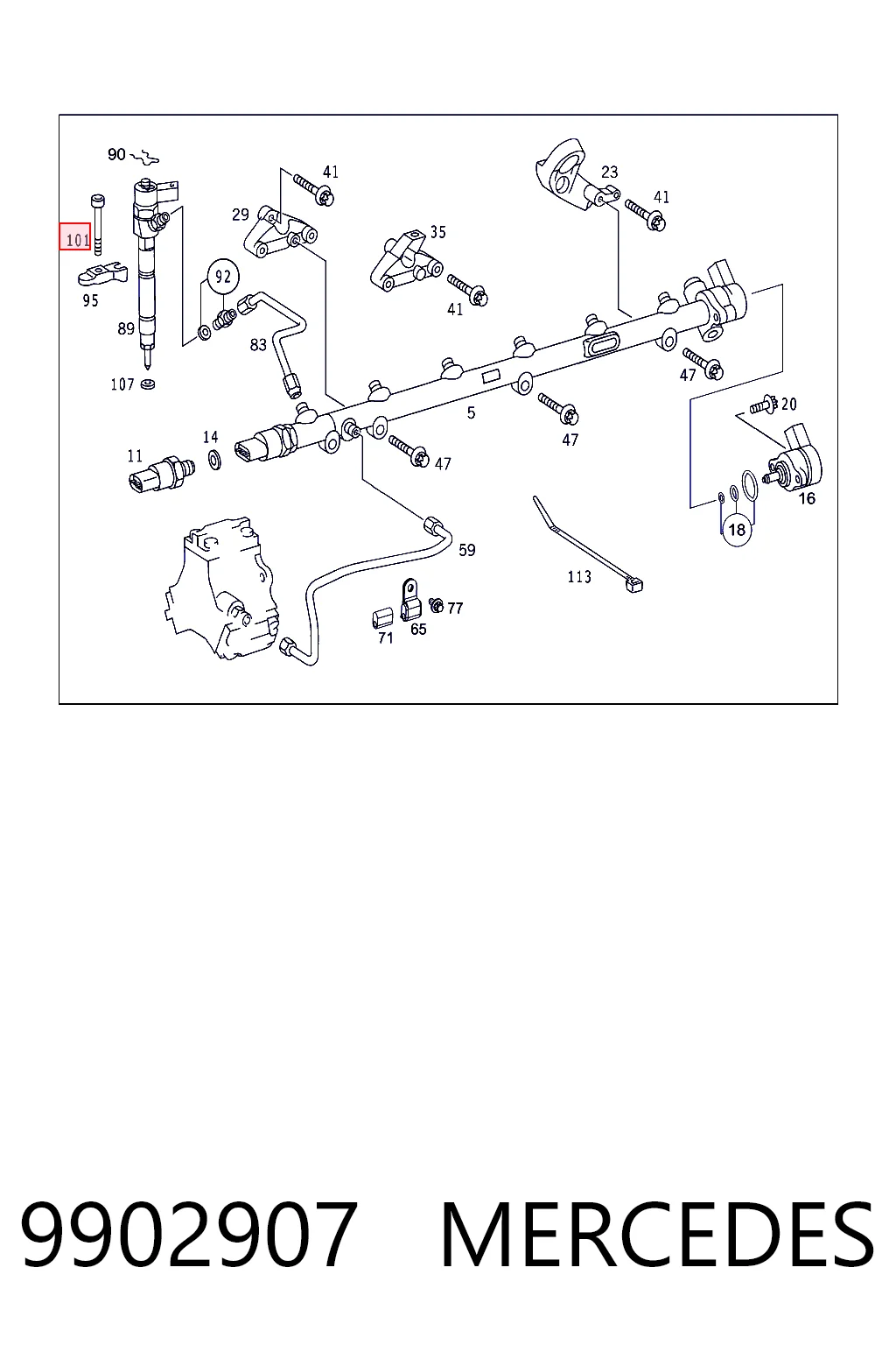 K05073719AA Fiat/Alfa/Lancia Śruba mocowania wtryskiwacza