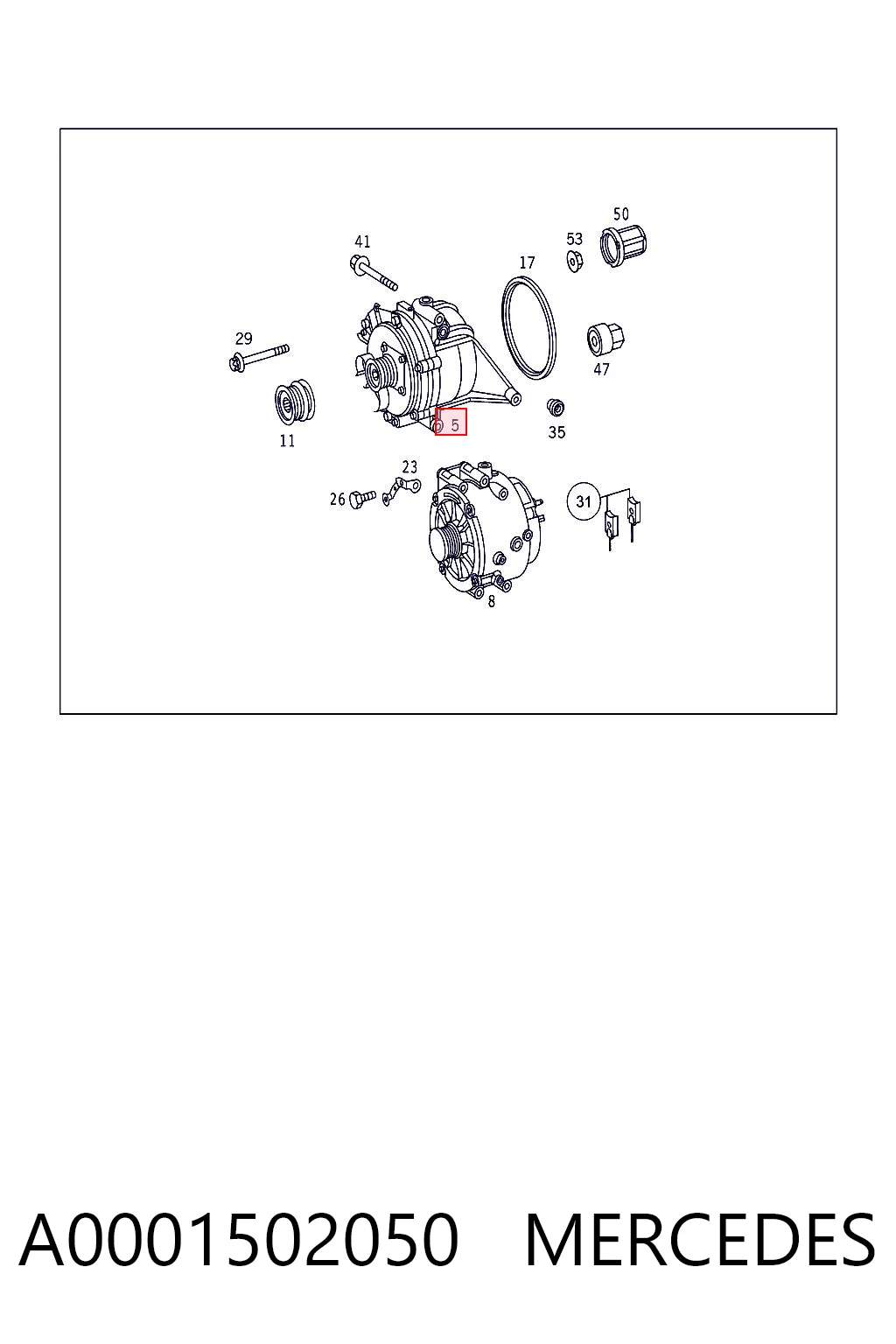 A0001502050 Mercedes Alternator