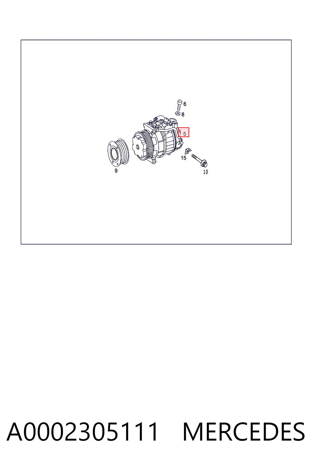 A0002305111 Mercedes Sprężarka klimatyzacji