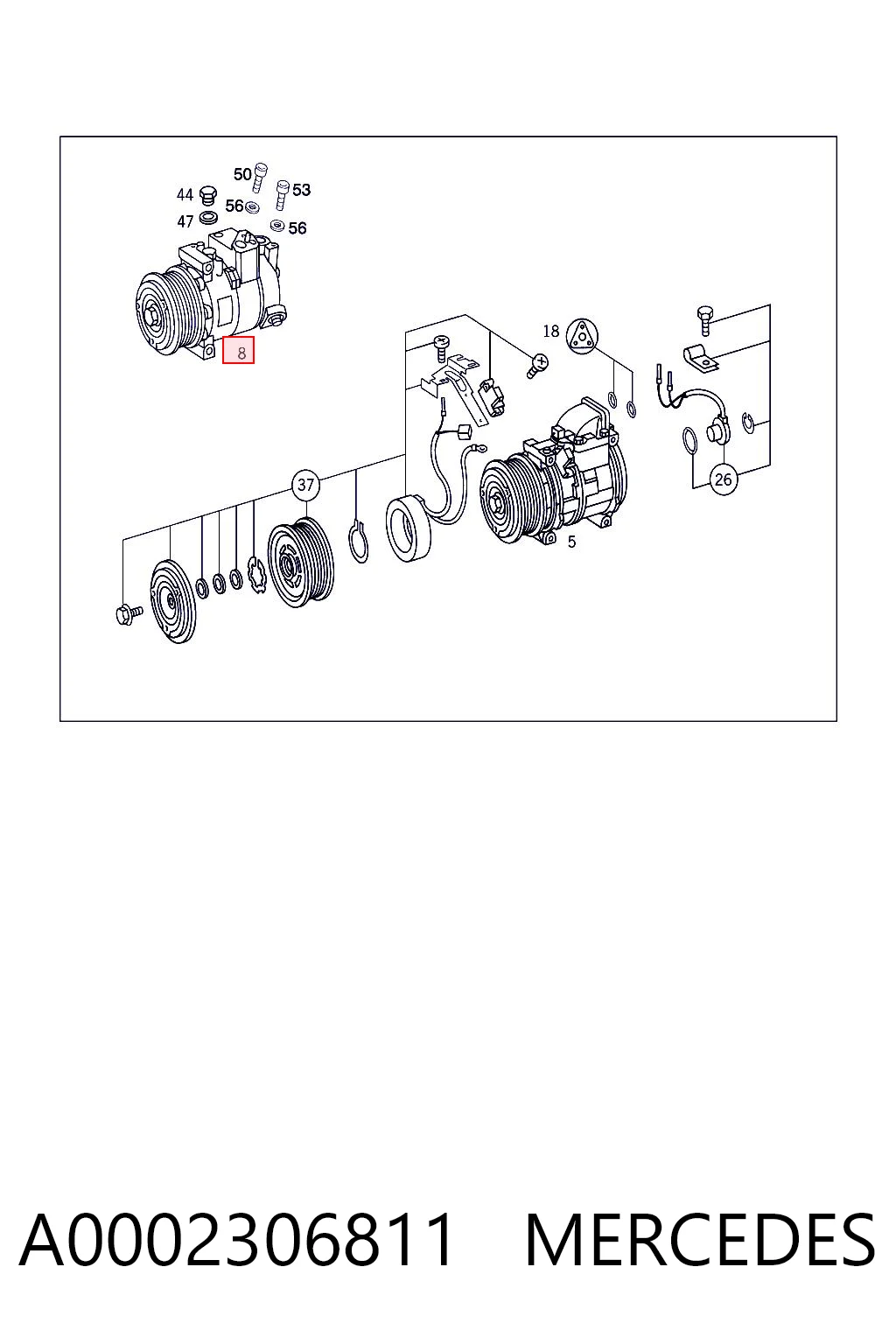 A0002306811 Mercedes Sprężarka klimatyzacji