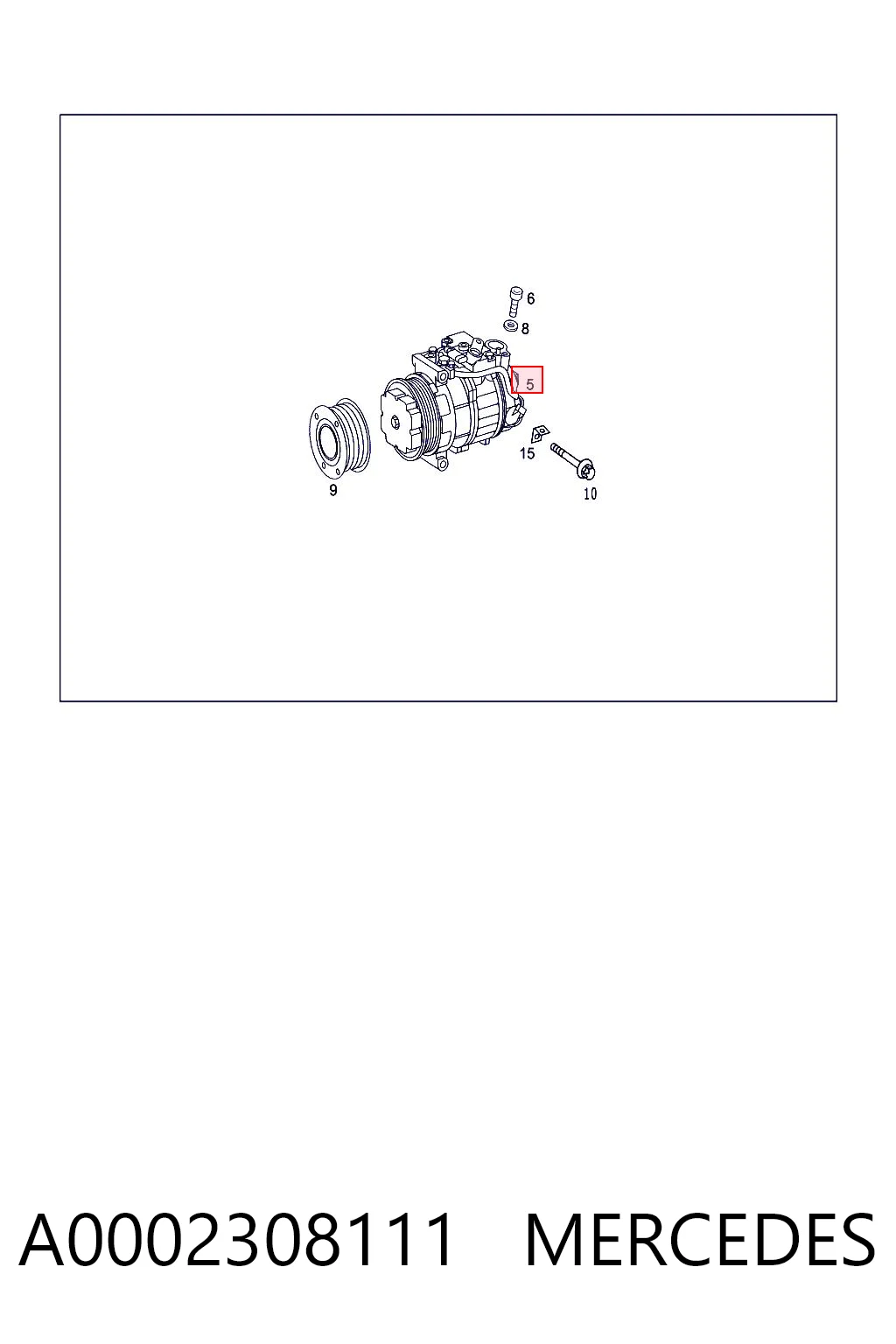 A0002308111 Mercedes Sprężarka klimatyzacji