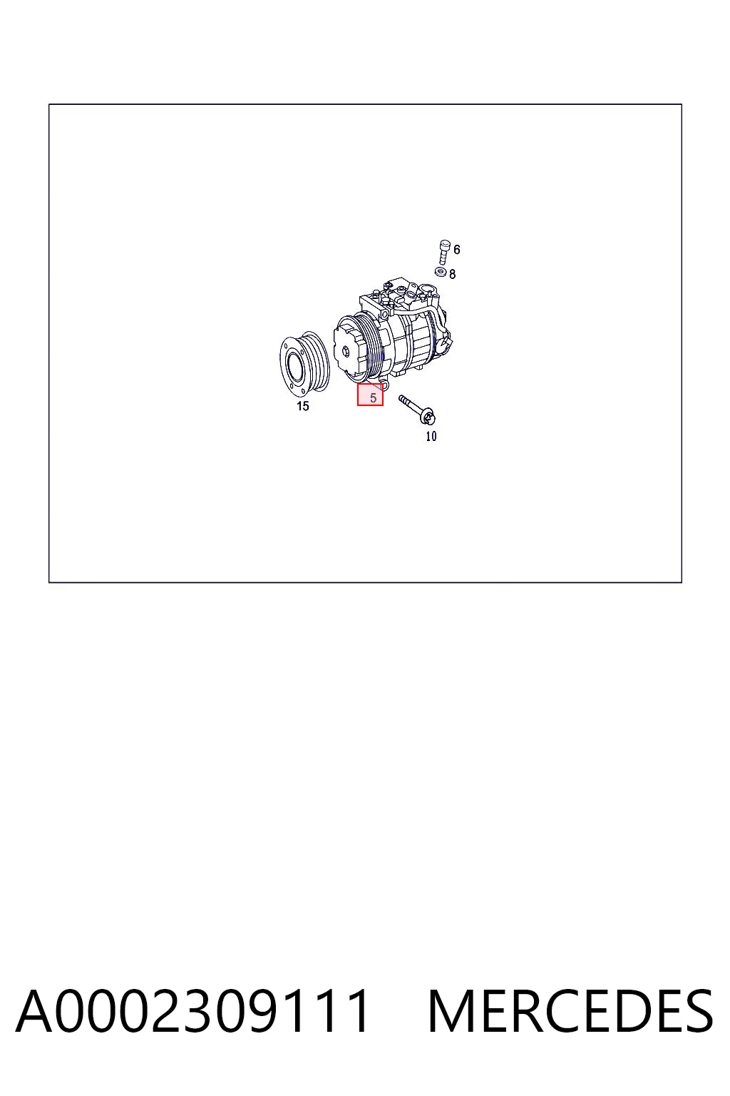 A0002309111 Mercedes Sprężarka klimatyzacji