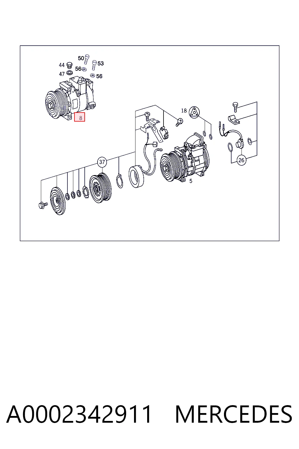 A0002342911 Mercedes Sprężarka klimatyzacji
