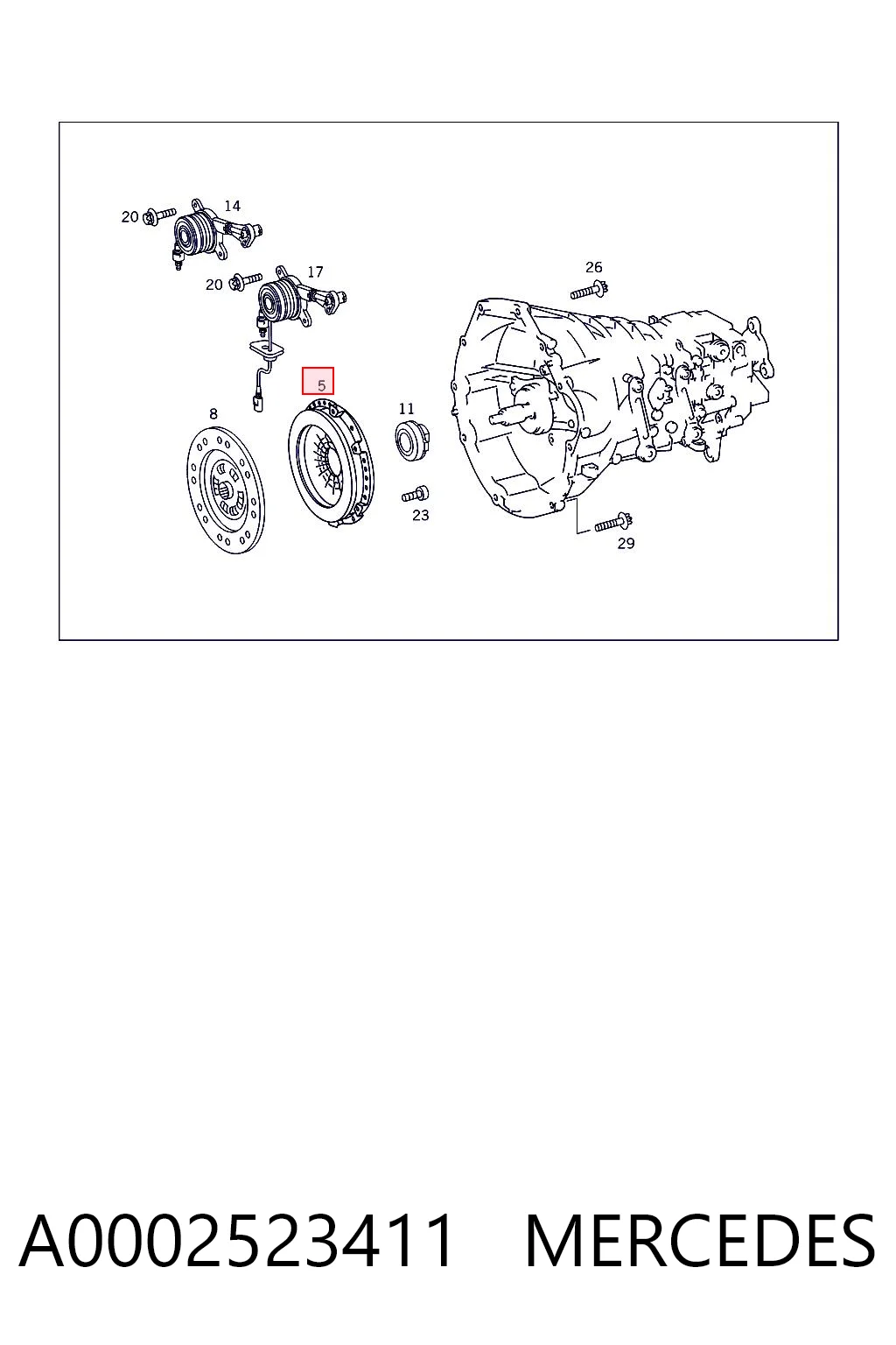 Docisk sprzęgła Mercedes E sedana (W211) (2002 - 2008) cena, od 204,39 USD
