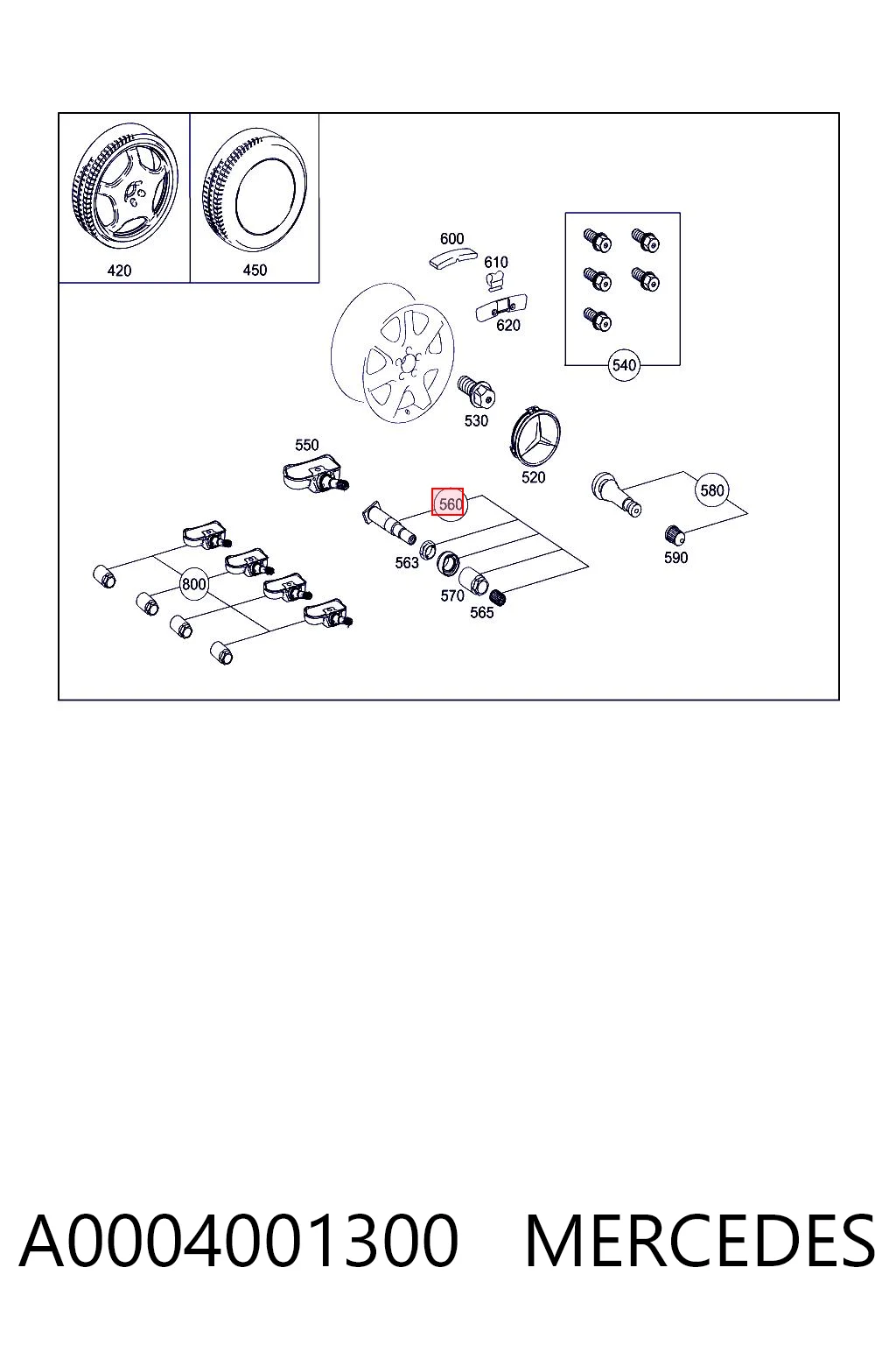 A0004001300 Mercedes