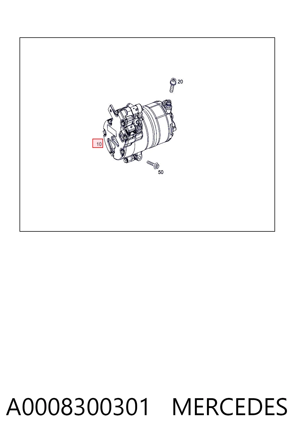 A0008300301 Mercedes Sprężarka klimatyzacji