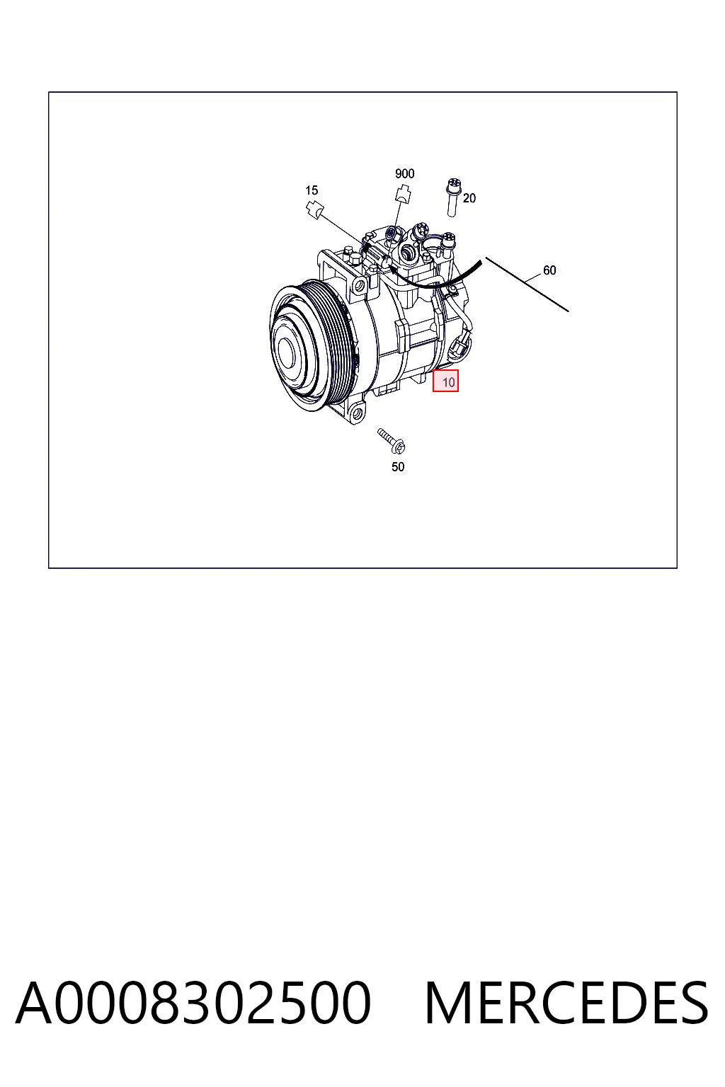 A0008302500 Mercedes Sprężarka klimatyzacji