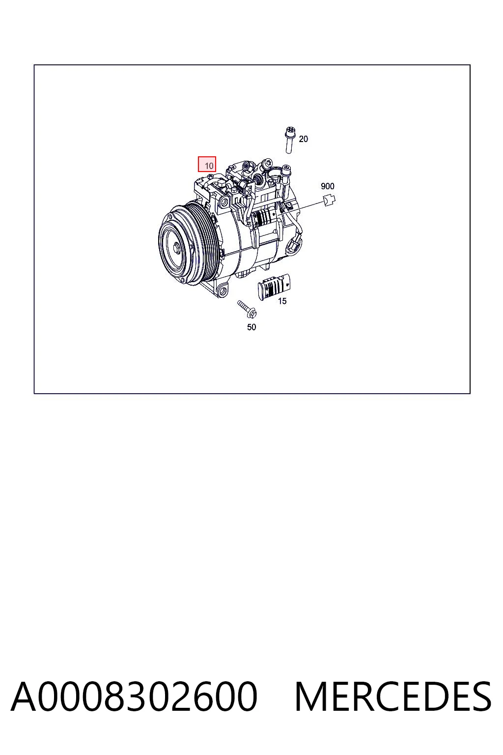 A0008302600 Mercedes Sprężarka klimatyzacji