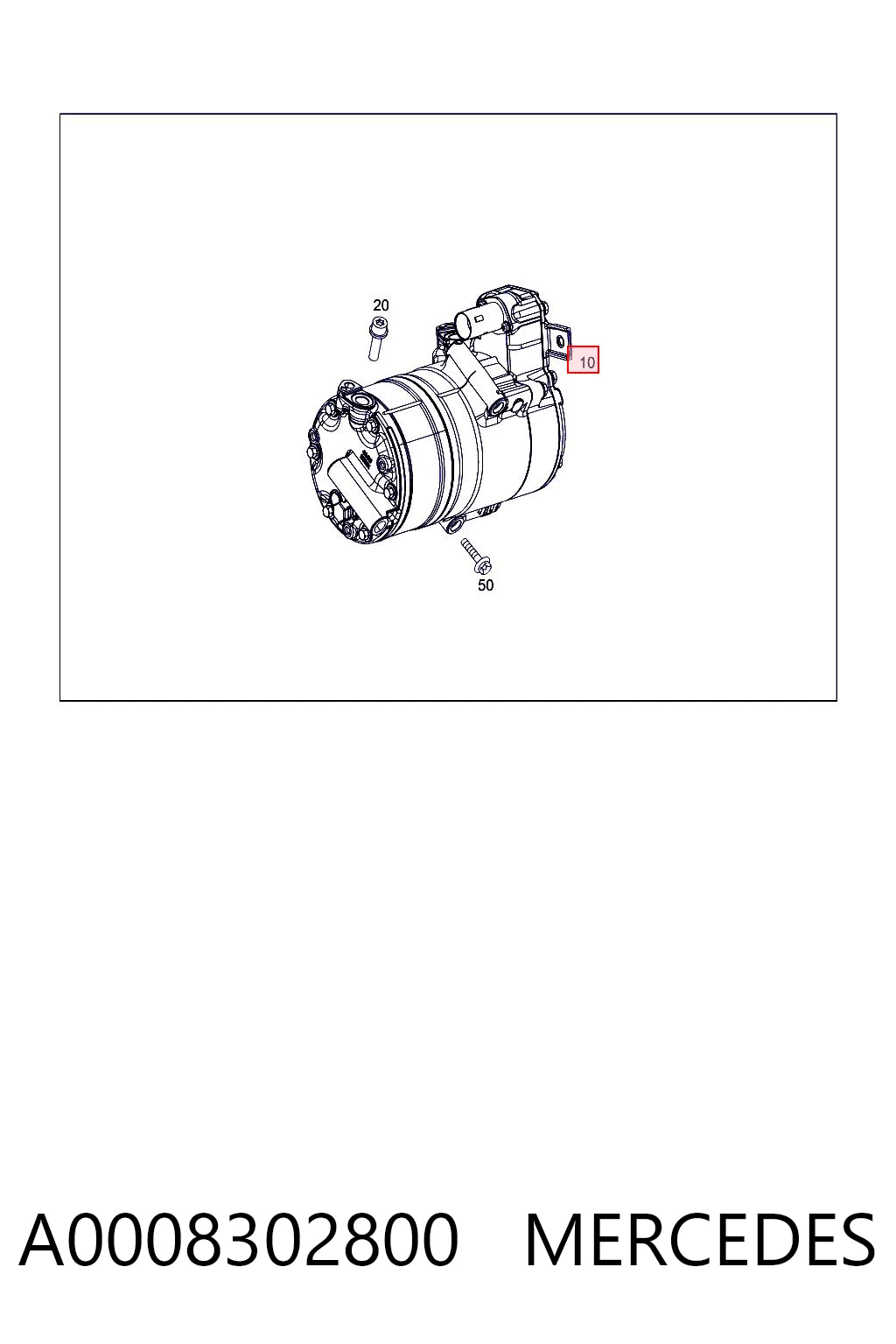 A0008302800 Mercedes Sprężarka klimatyzacji