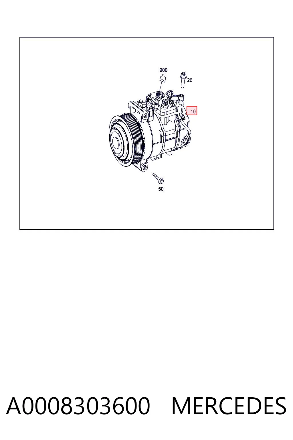 A0008303600 Mercedes Sprężarka klimatyzacji
