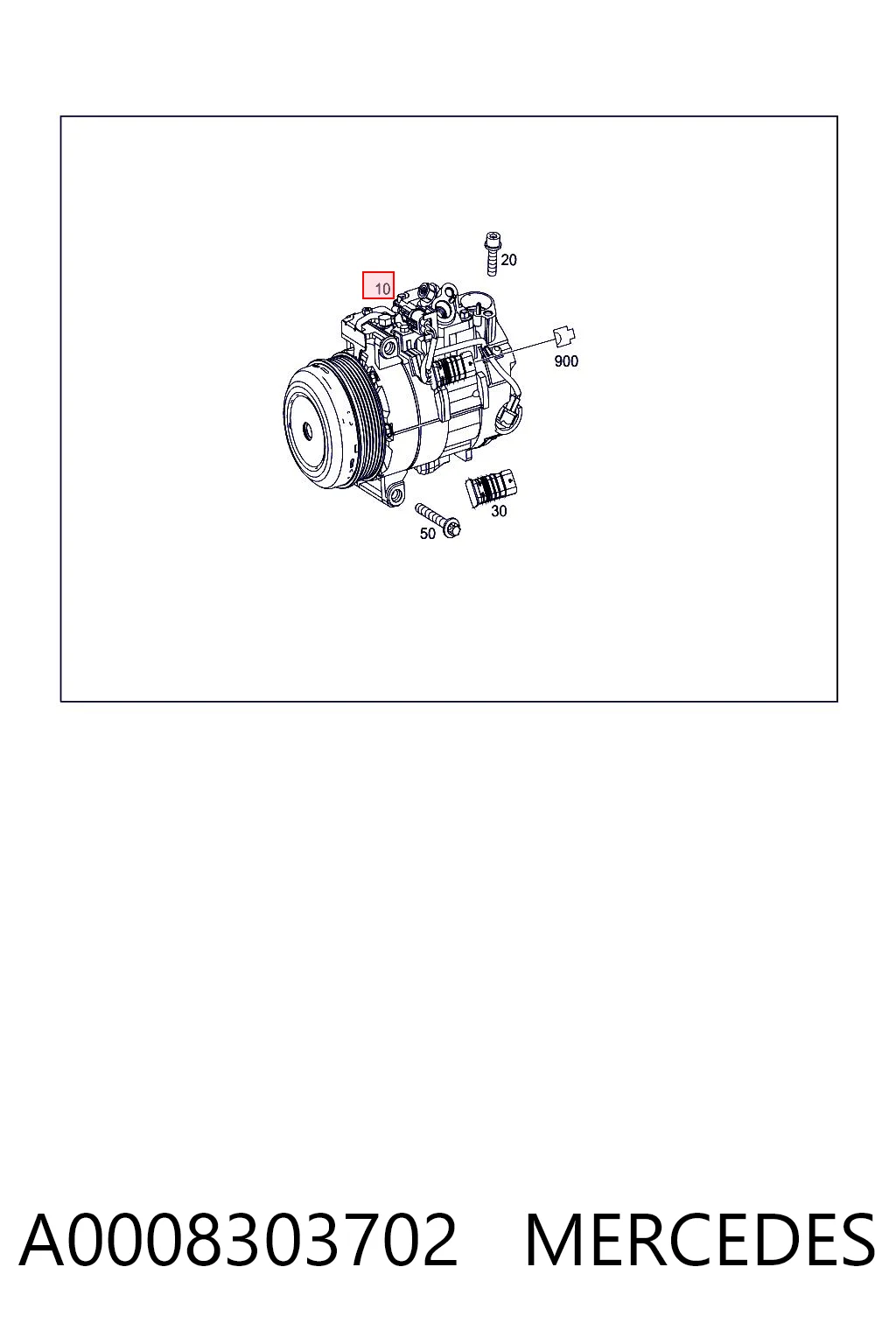 A0008303702 Mercedes Sprężarka klimatyzacji
