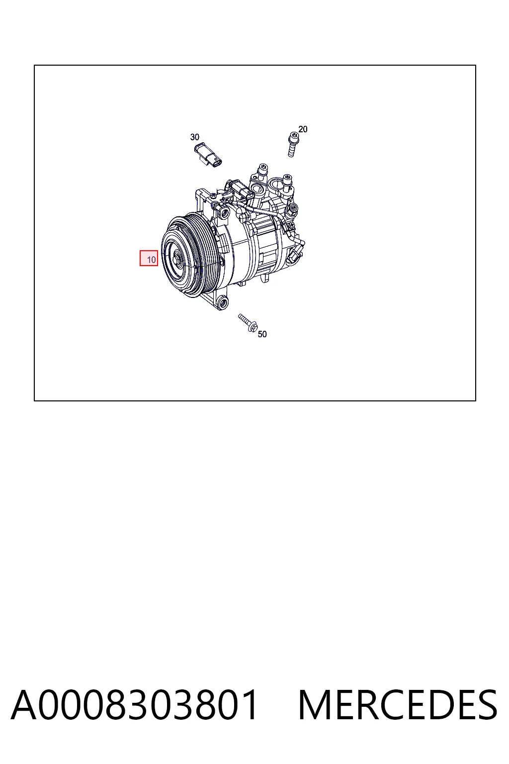 A0008303801 Mercedes Sprężarka klimatyzacji