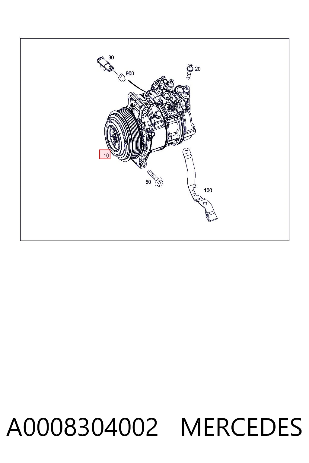 A0008304002 Mercedes Sprężarka klimatyzacji