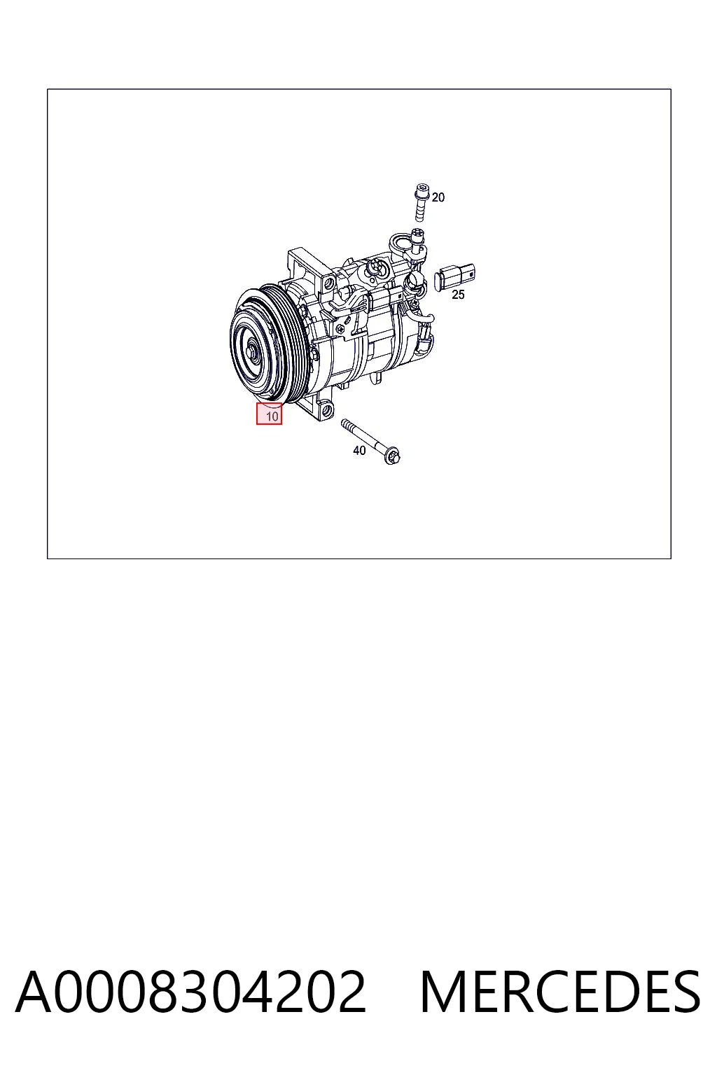 A0008304202 Mercedes Sprężarka klimatyzacji