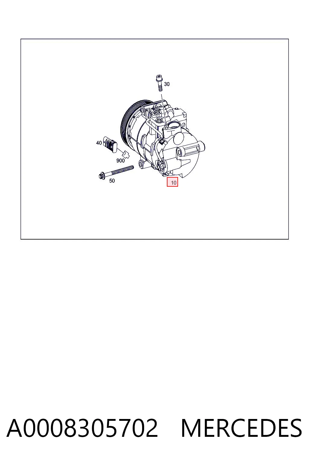 A0008305702 Mercedes Sprężarka klimatyzacji
