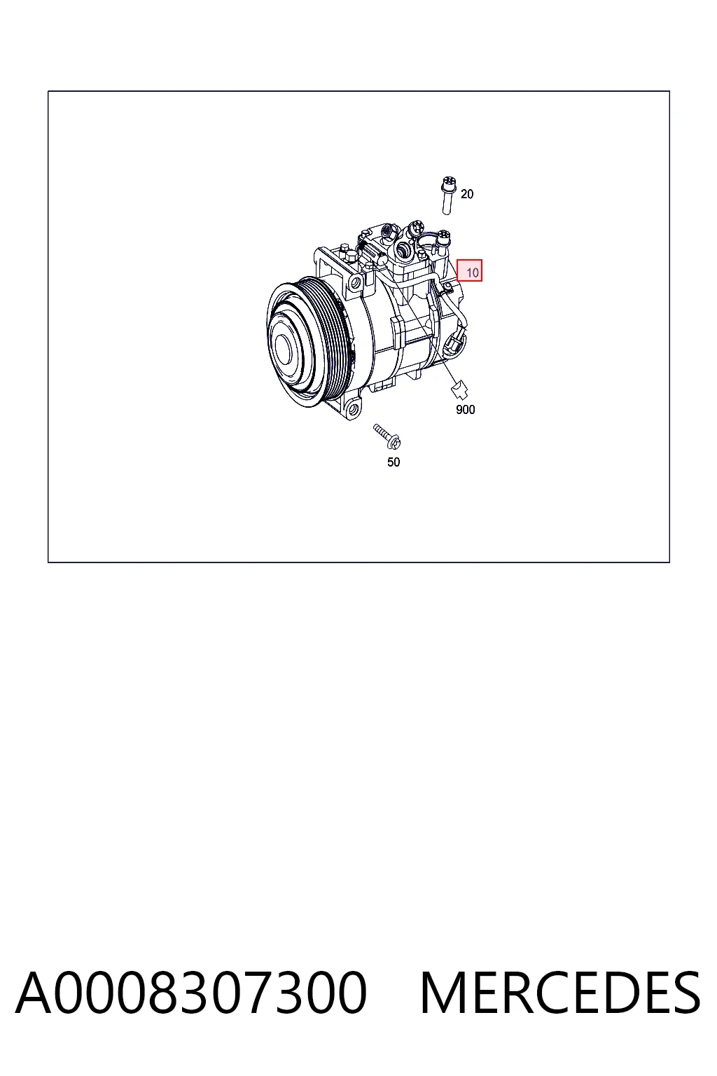 A0008307300 Mercedes Sprężarka klimatyzacji