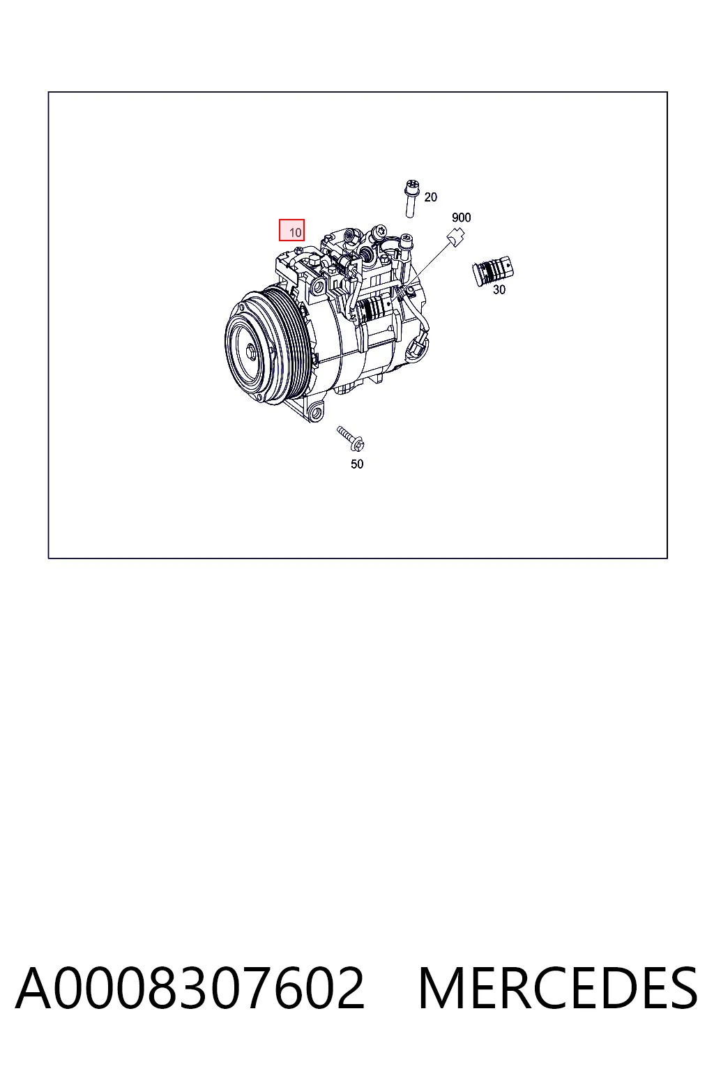 A0008307602 Mercedes Sprężarka klimatyzacji