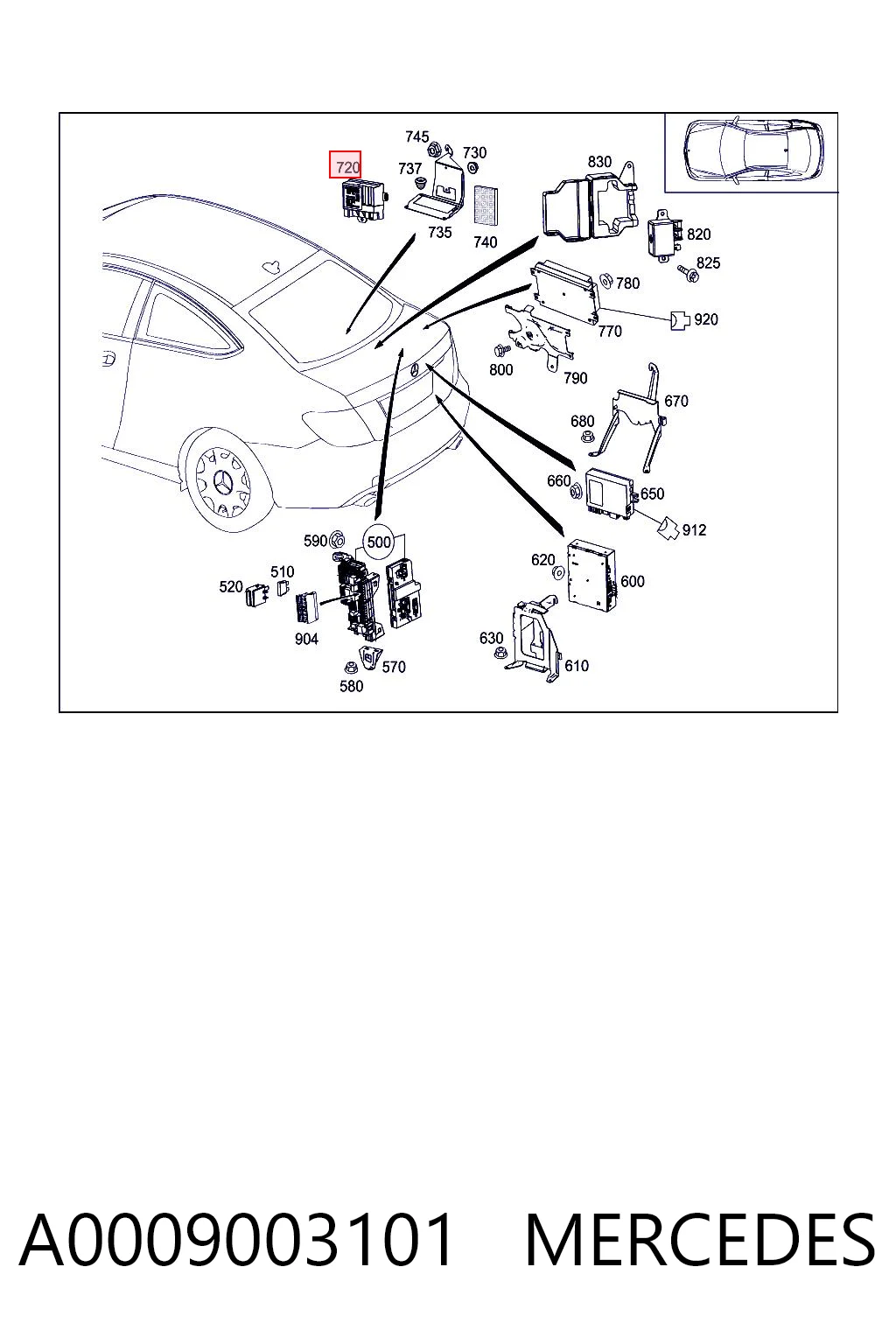 A0009003101 Mercedes Sterownik pompy paliwa