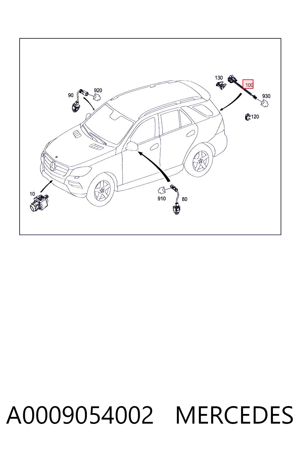 A0009054002 Mercedes Kamera systemu zapewnienia widoczności