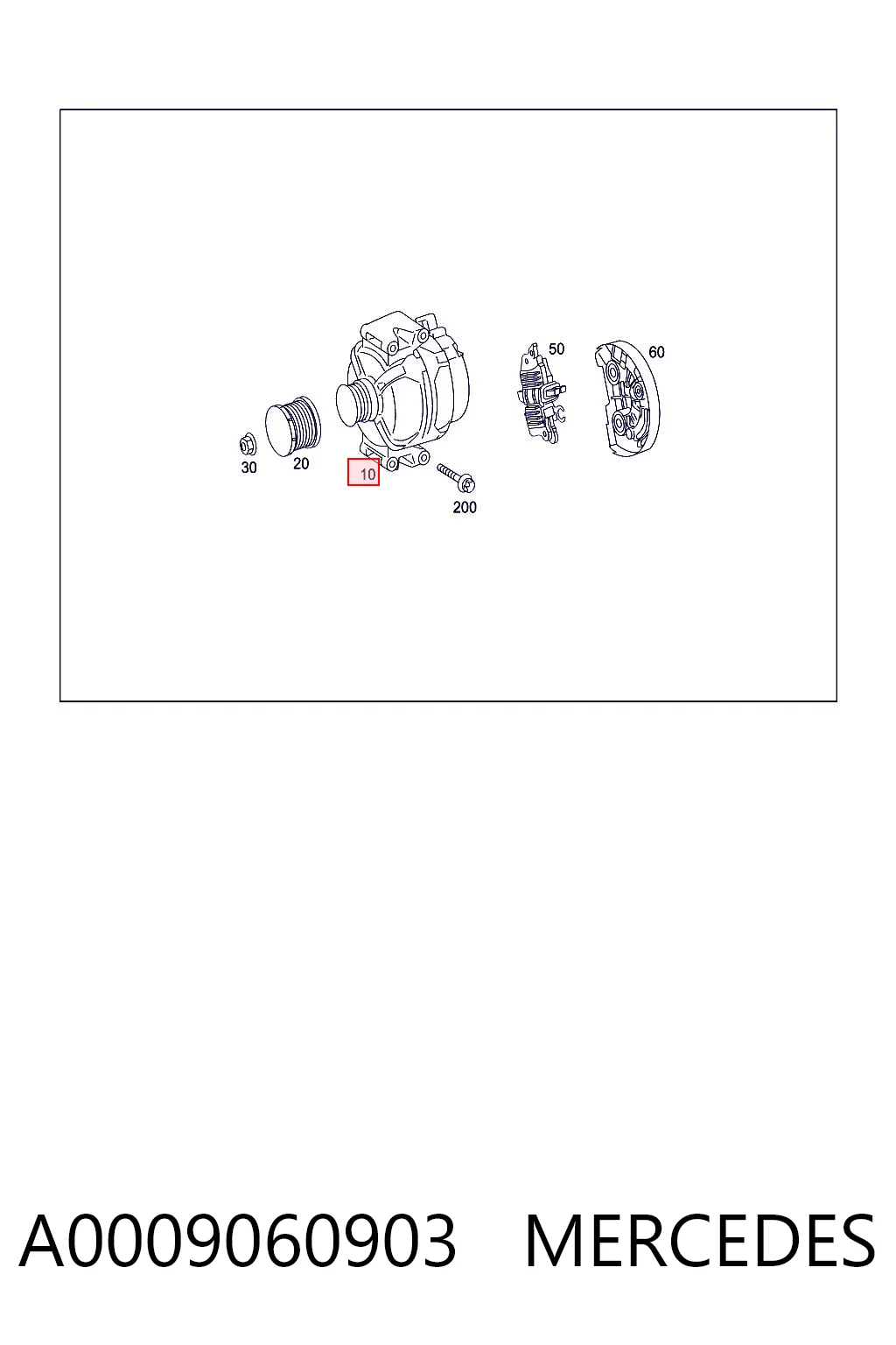A0009060903 Mercedes Alternator