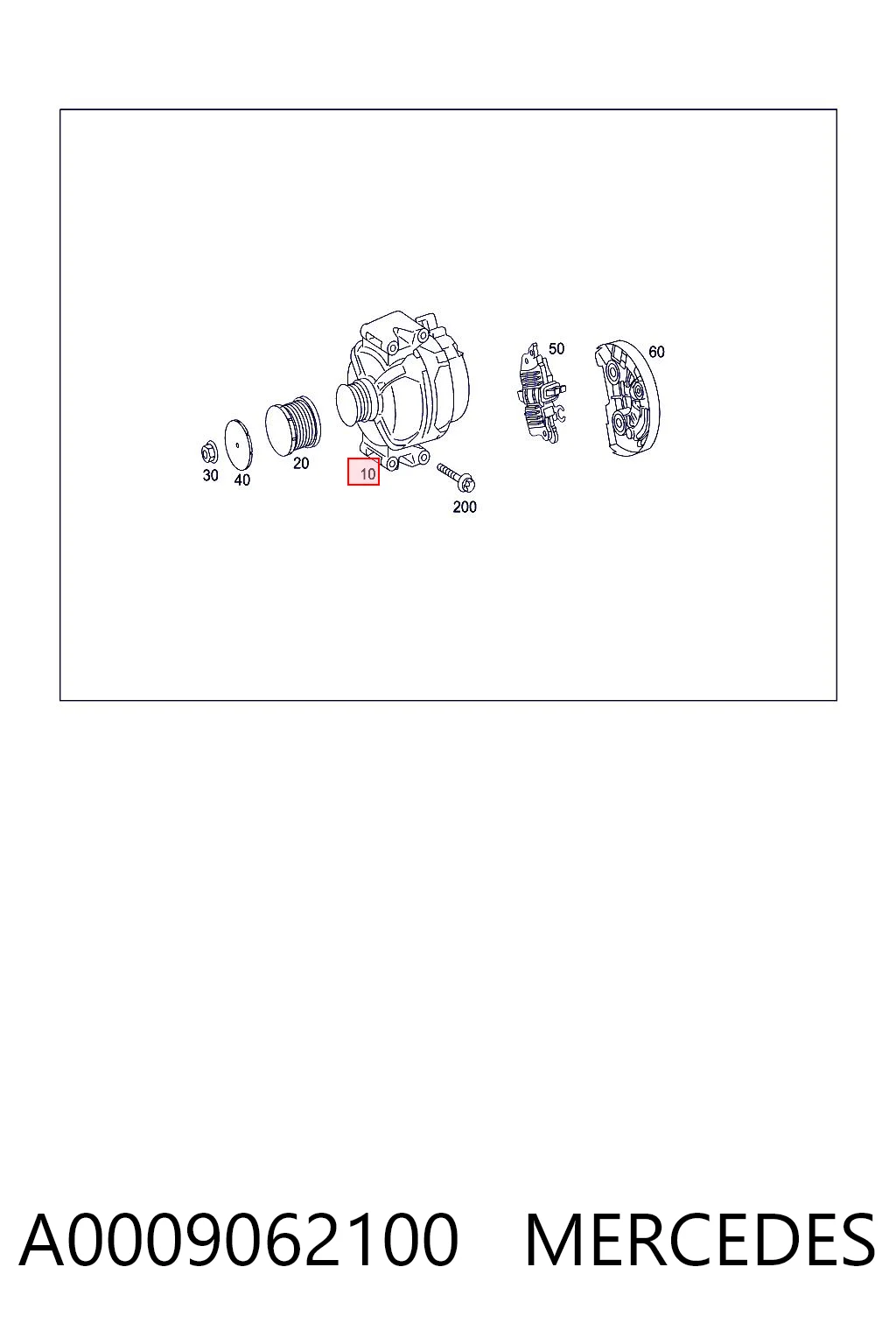 A0009062100 Mercedes Alternator