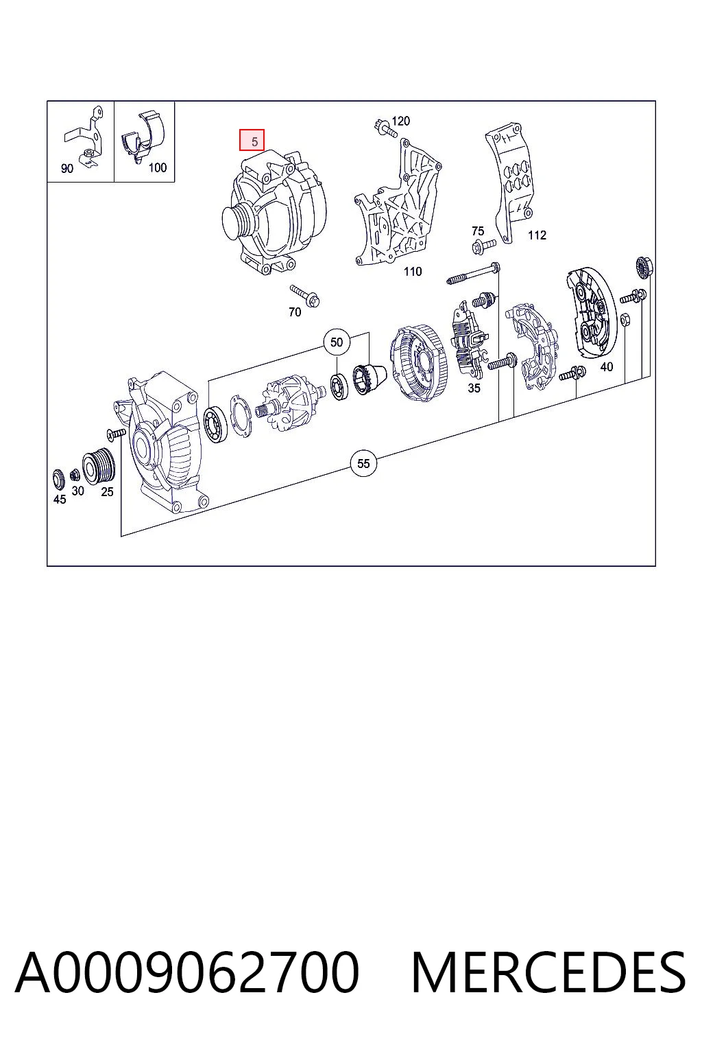 A0009062700 Mercedes Alternator