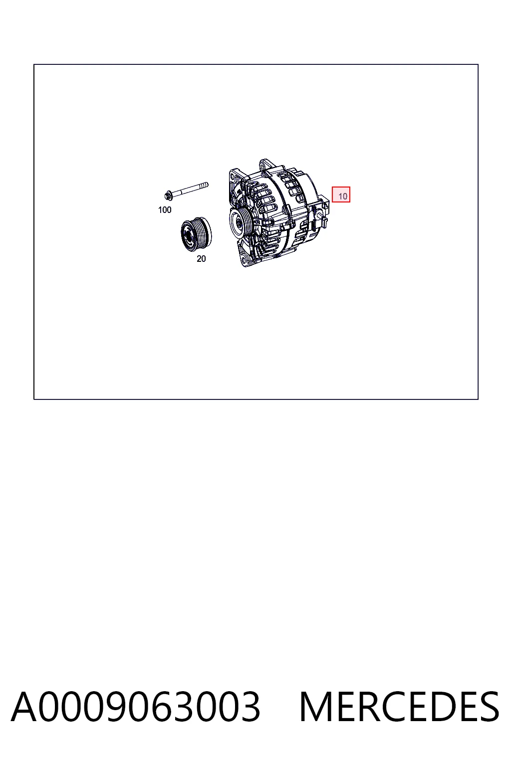 A0009063003 Mercedes Alternator