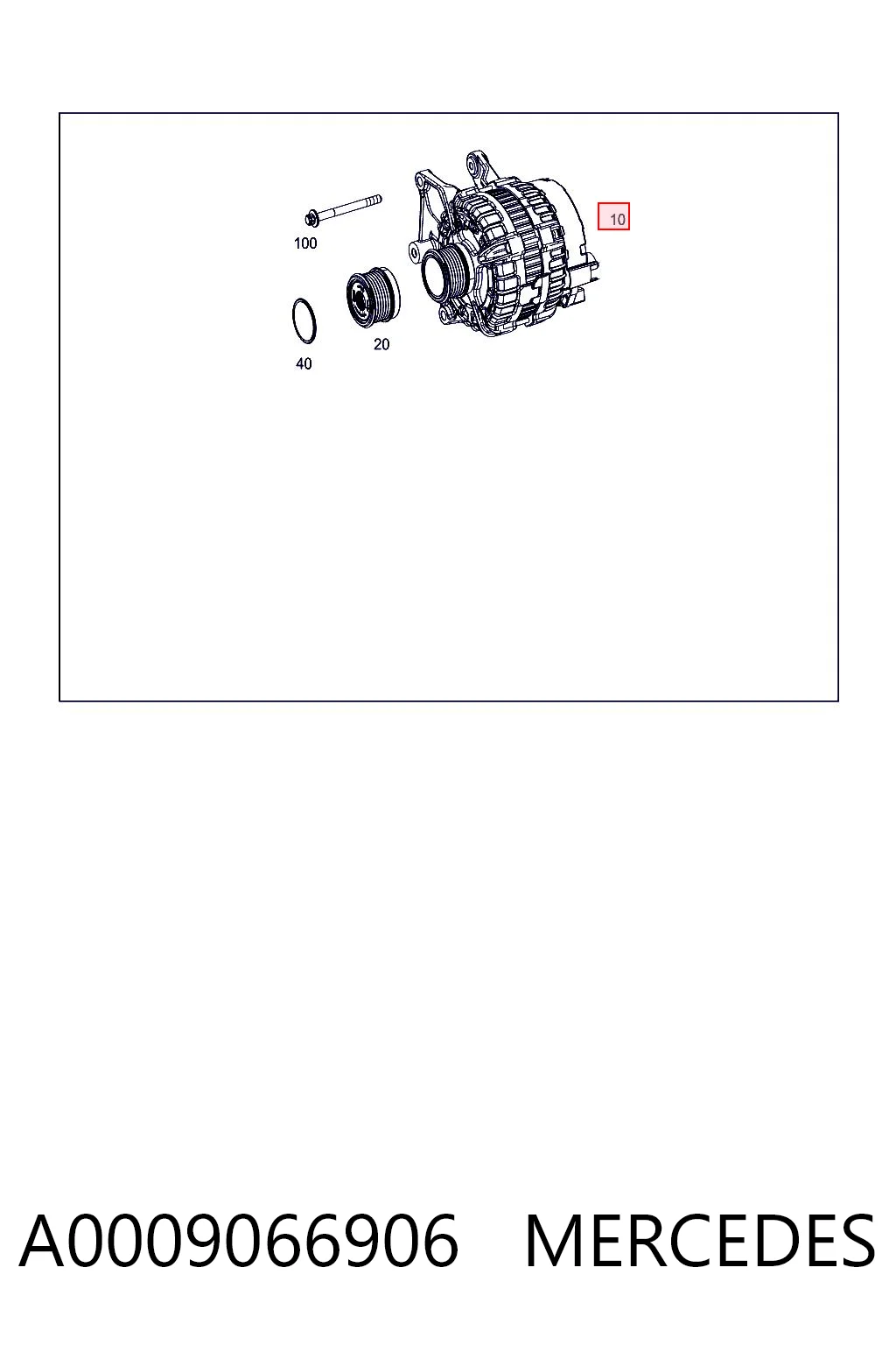 A0009066906 Mercedes Alternator