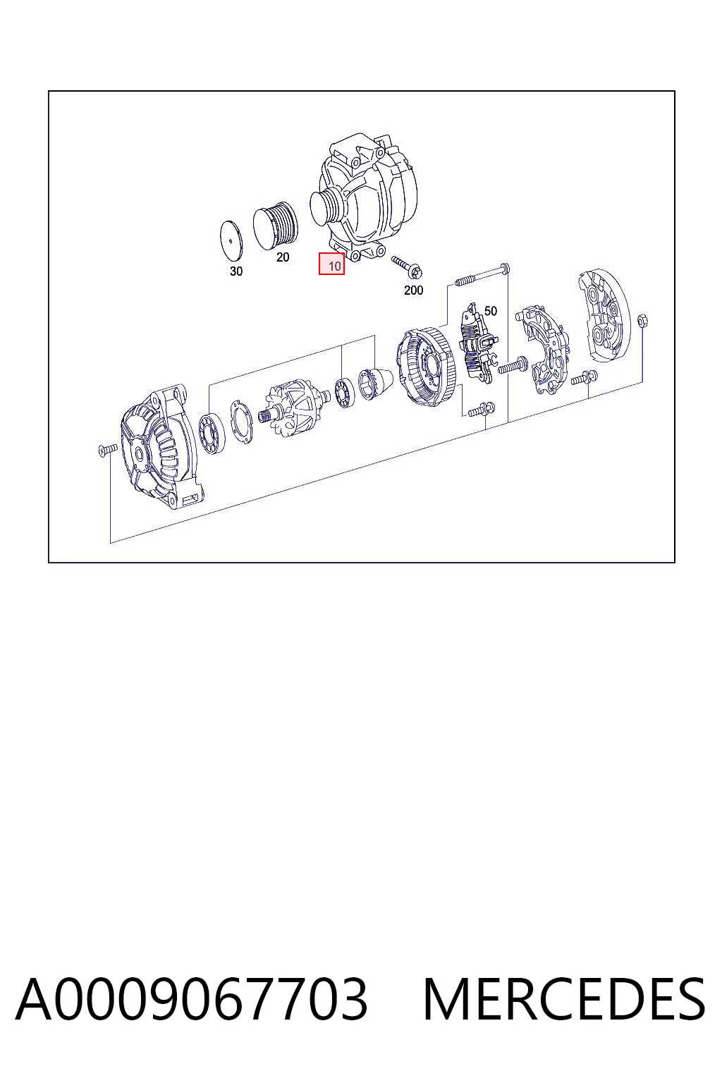 A0009067703 Mercedes Alternator