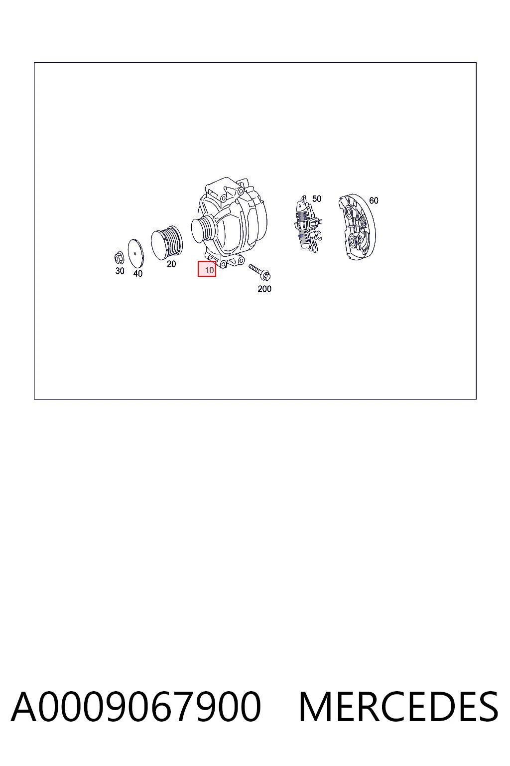 A0009067900 Mercedes Alternator