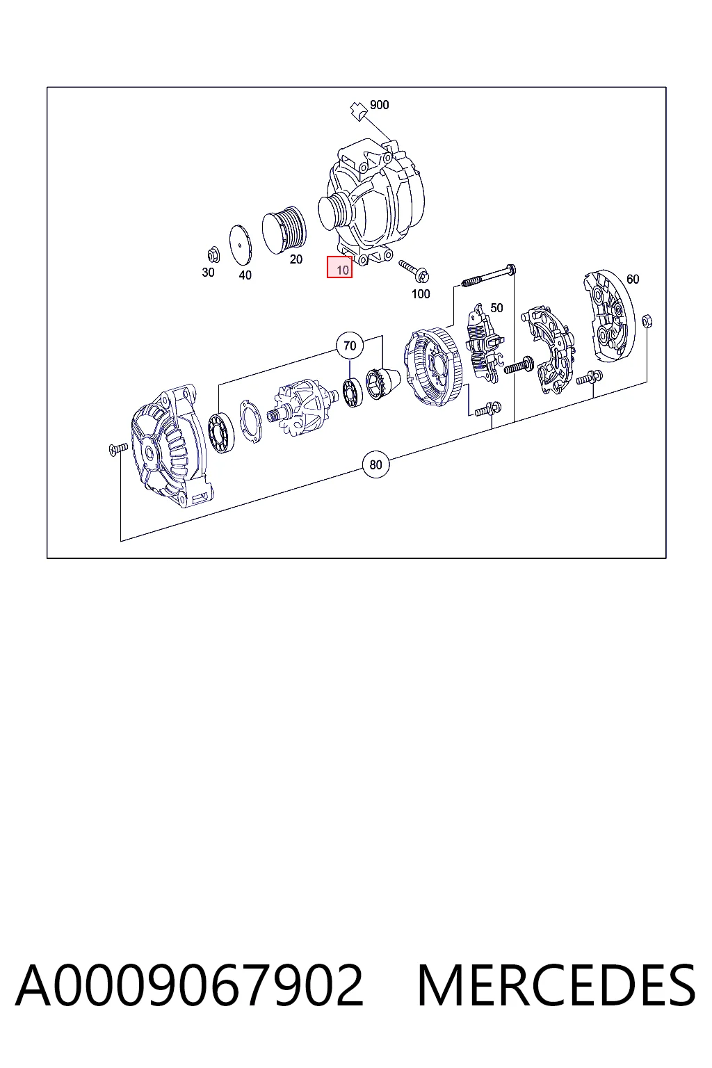A0009067902 Mercedes Alternator