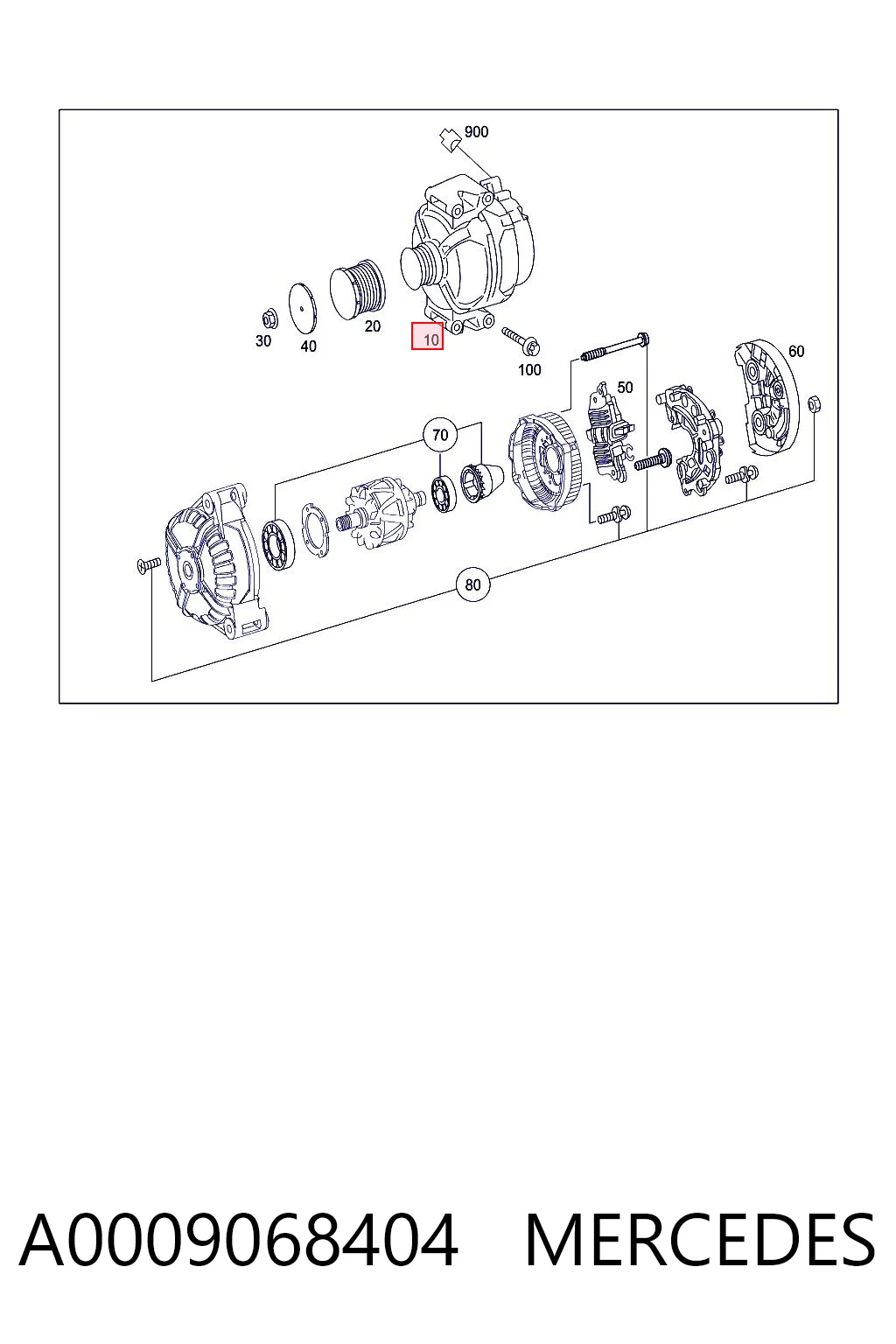 A0009068404 Mercedes Alternator