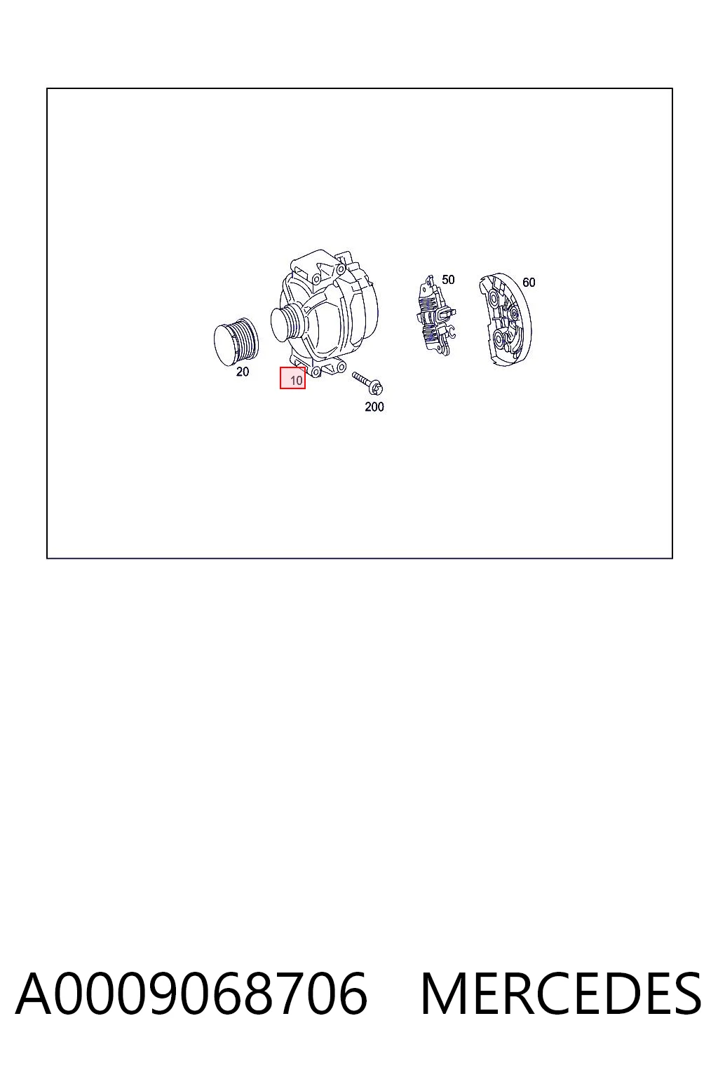 A0009068706 Mercedes Alternator