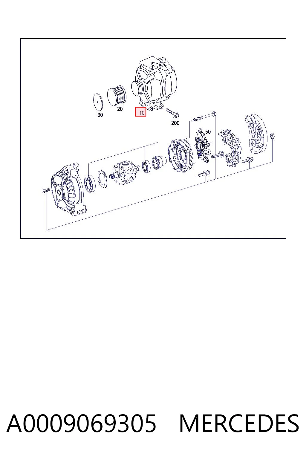 A0009069305 Mercedes Alternator