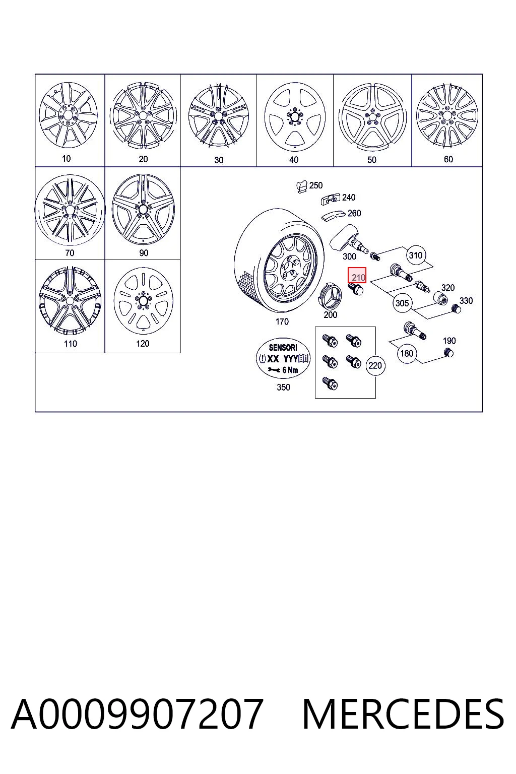 A0009907207 Mercedes