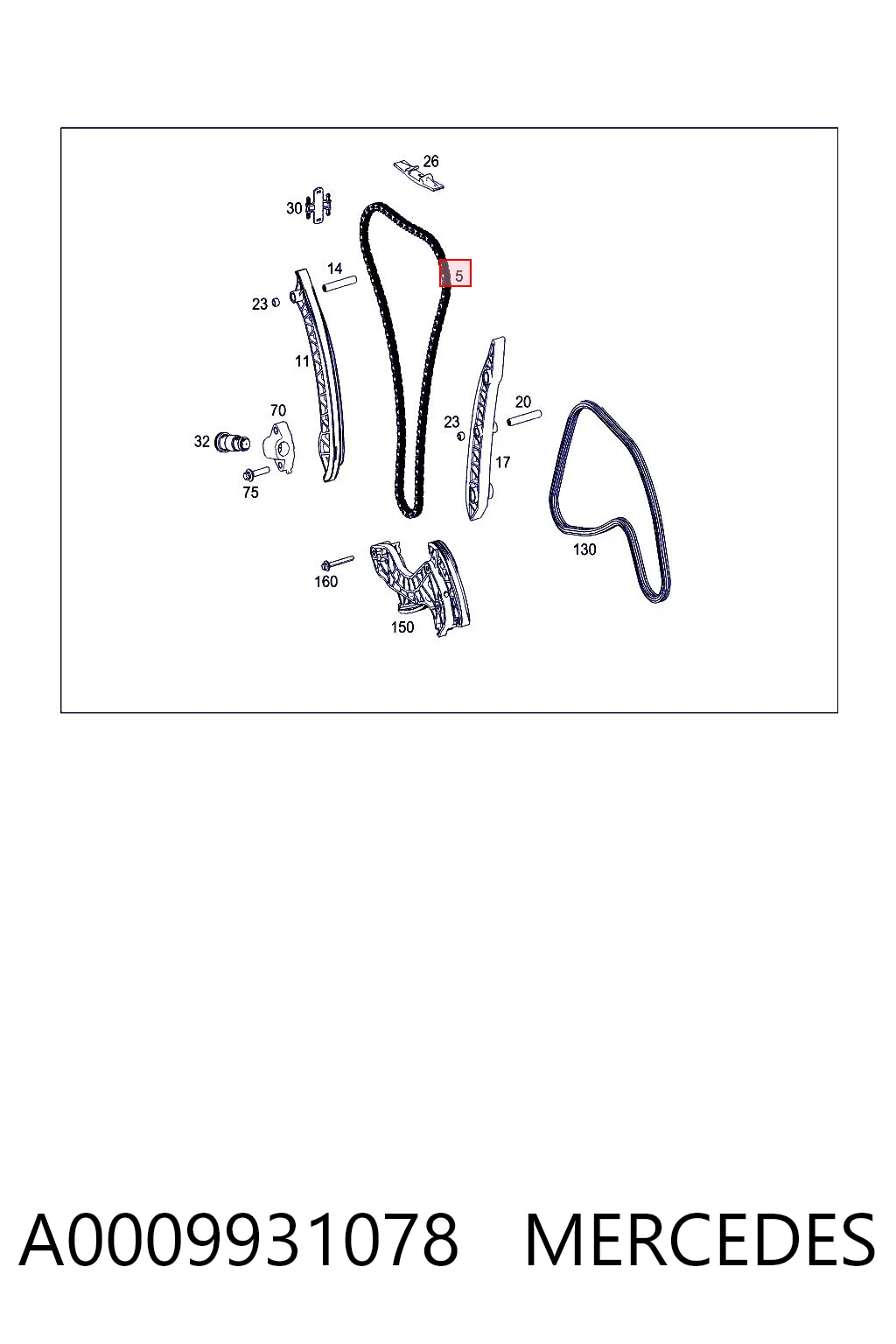 A0009931078 Mercedes Łańcuch rozrządu