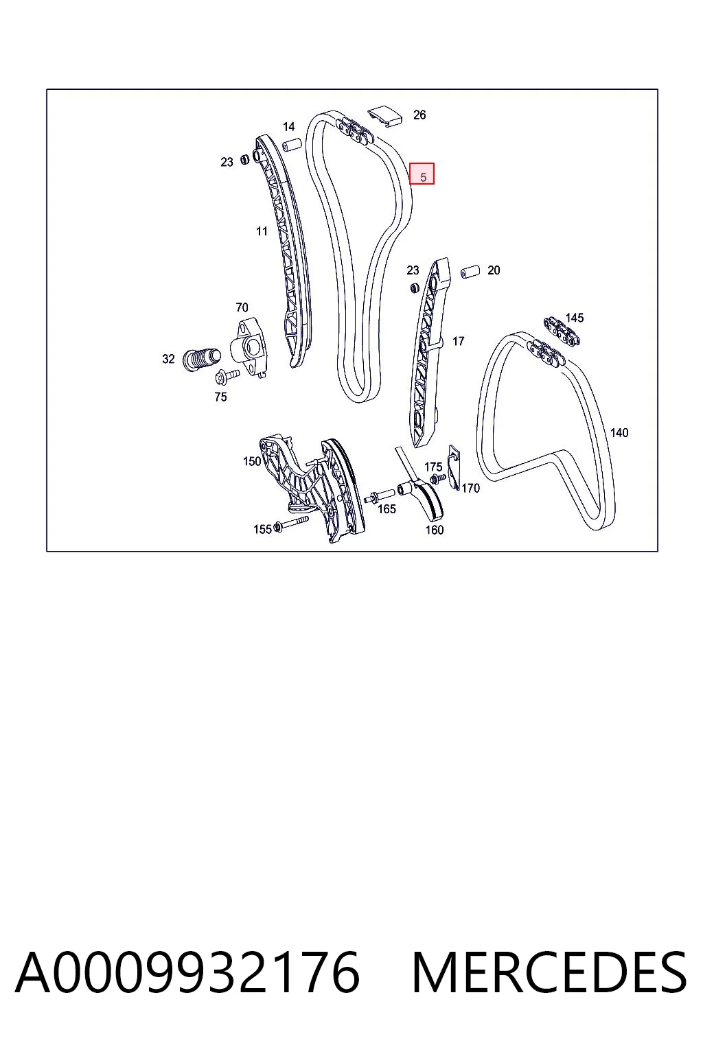 A0009932176 Mercedes Łańcuch rozrządu